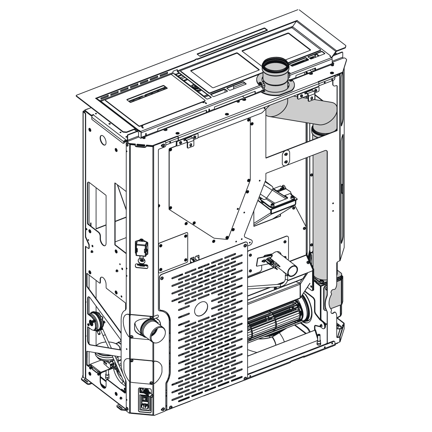 Edilkamin Kit Oberer Rauchrohranschluss für Blade Edilkamin Kit Oberer Rauchrohranschluss für Blade