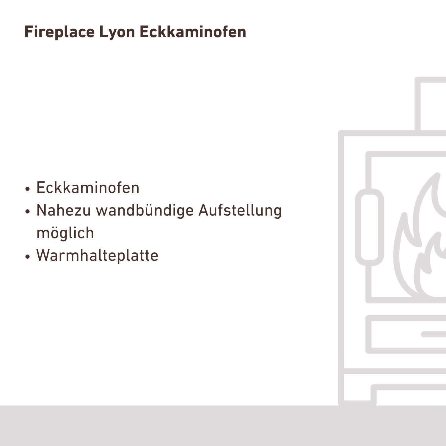 Fireplace Lyon Eckkaminofen Stahl Schwarz | Speckstein