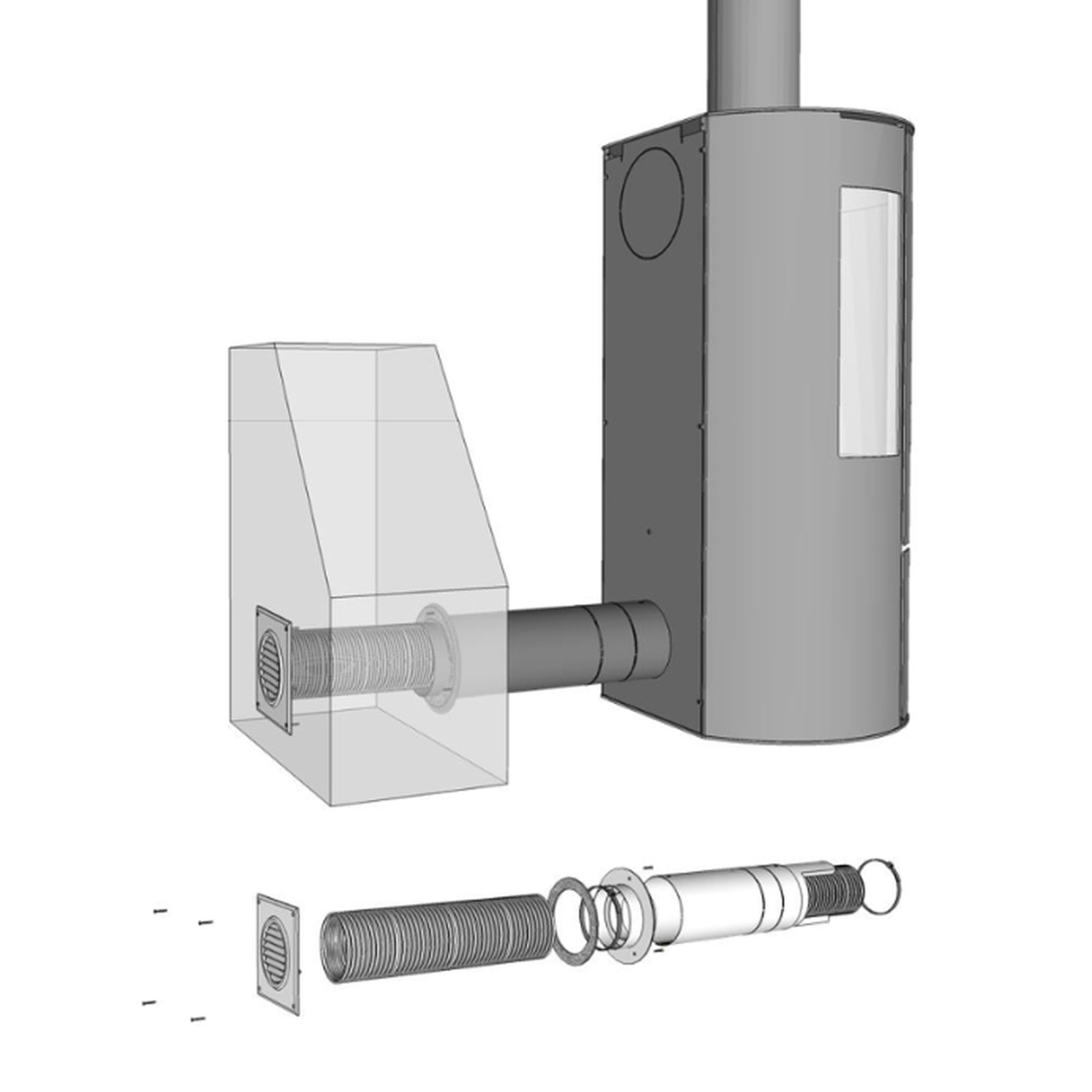 Aduro Frisch Luft System - Kit Ø80 mm