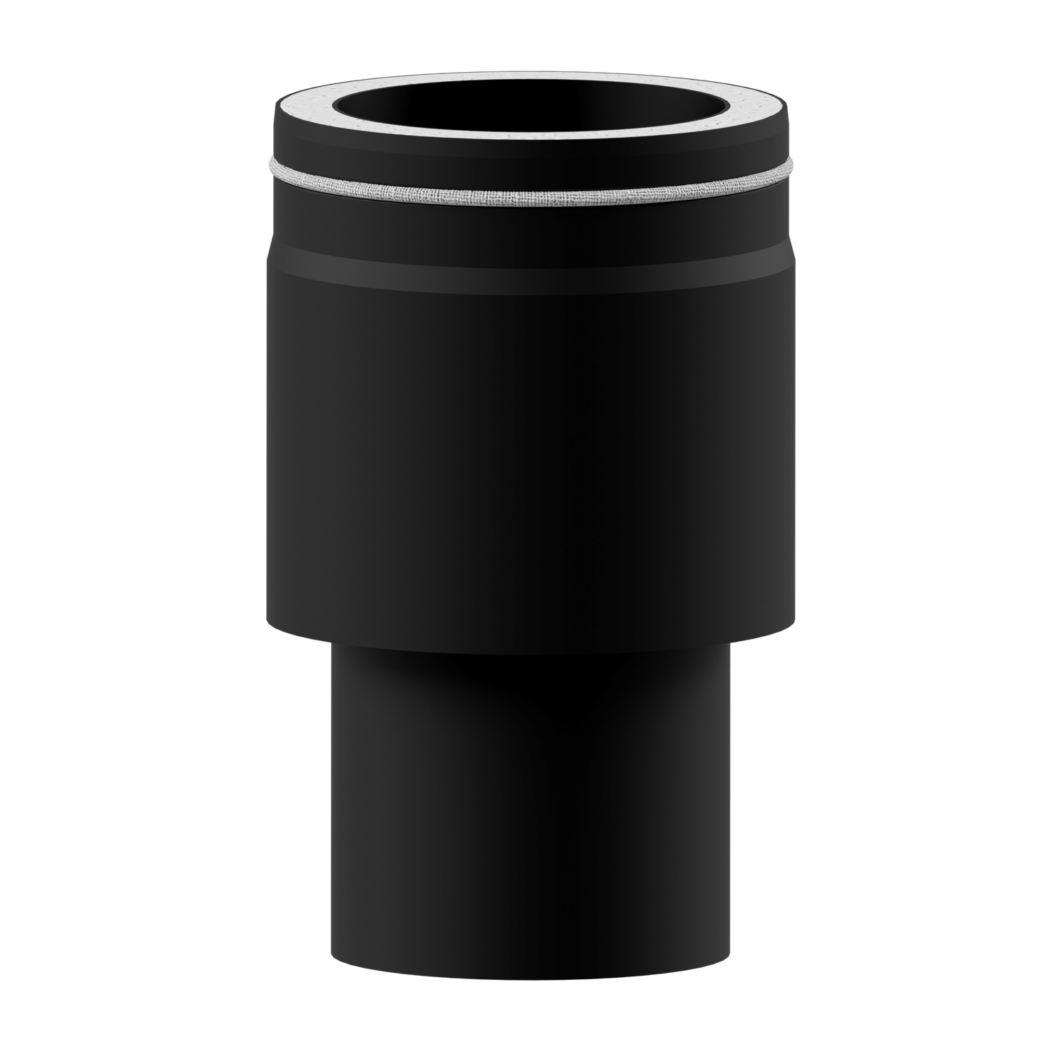 Raik Lifestyle DUO Ofenanschlussstück 120mm schwarz innen und außen kürzbar für Rauchrohr / Ofenrohr