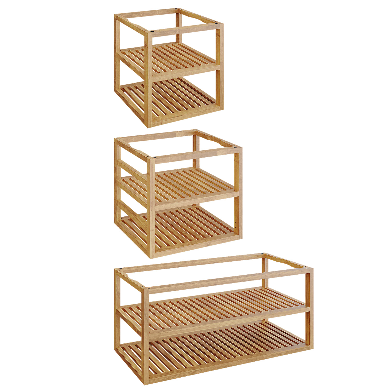 OFYR Holzeinsatz für Sockel PRO Teakholz klein mit Tür OFYR Holzeinsatz für Sockel PRO Teakholz klein mit Tür