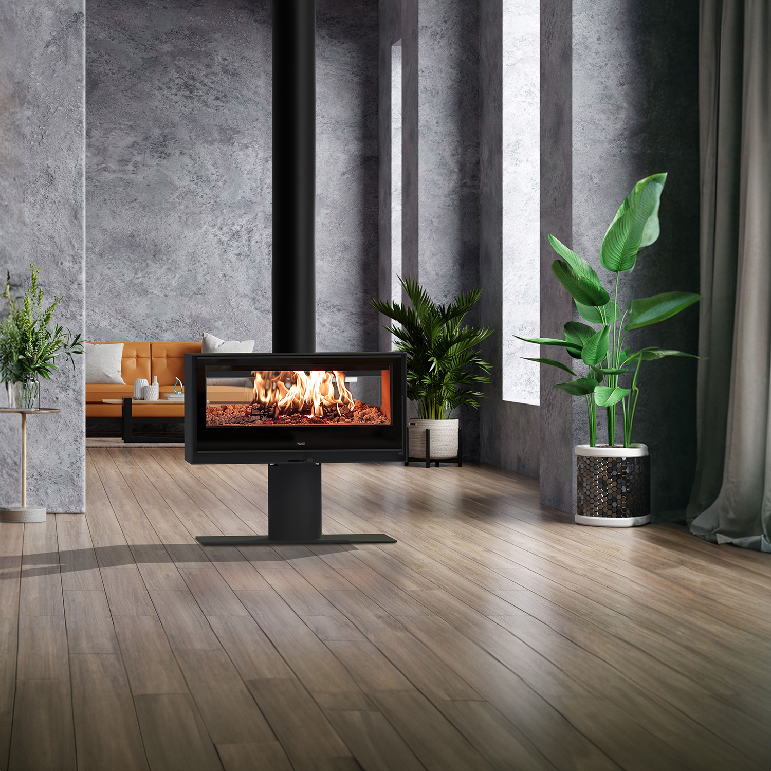 Kunst Stoves Vista Kaminofen mit Standfuß