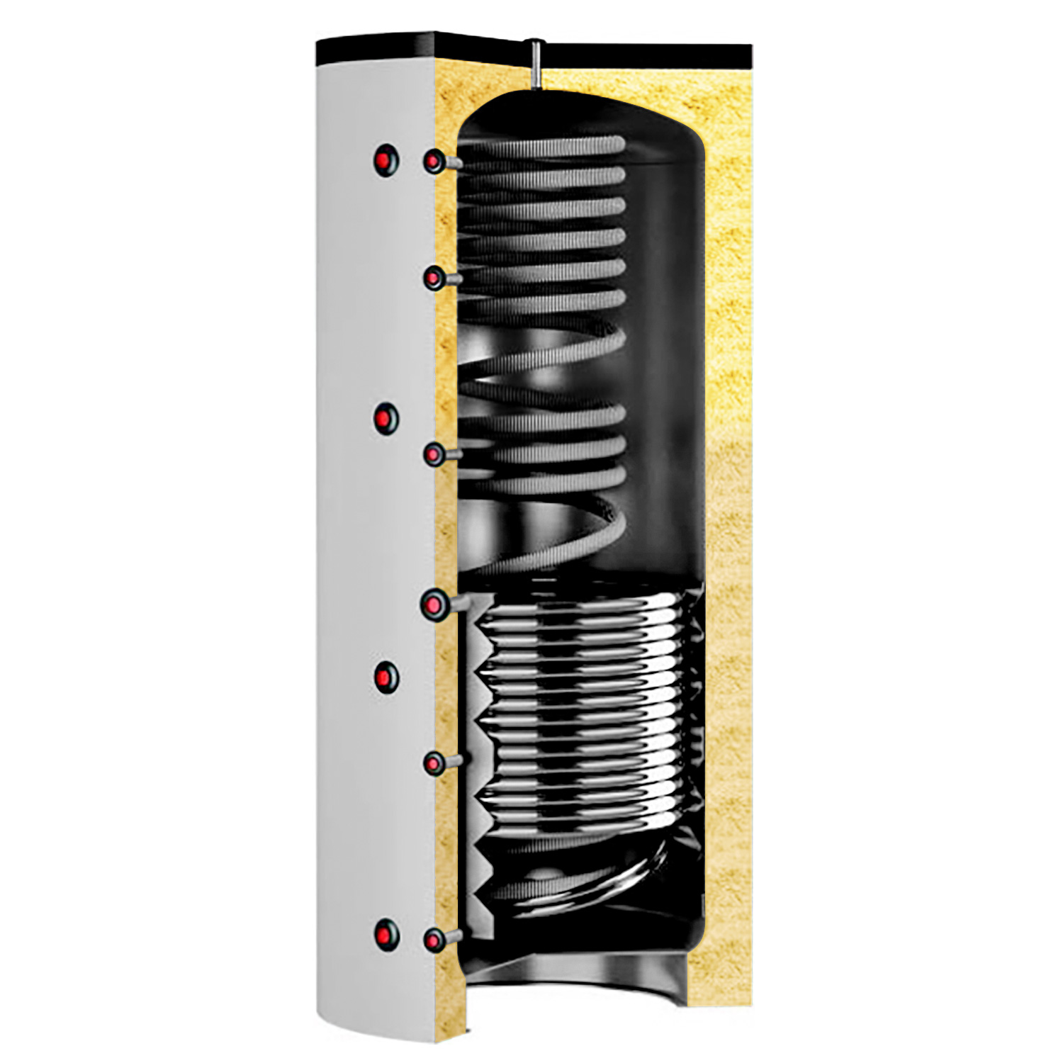 Extraflame Raffaella Idro H18 5.0.16 Stahl Hellgrau Set + Hygienespeicher Laddotank HSK 2 800 + SWT