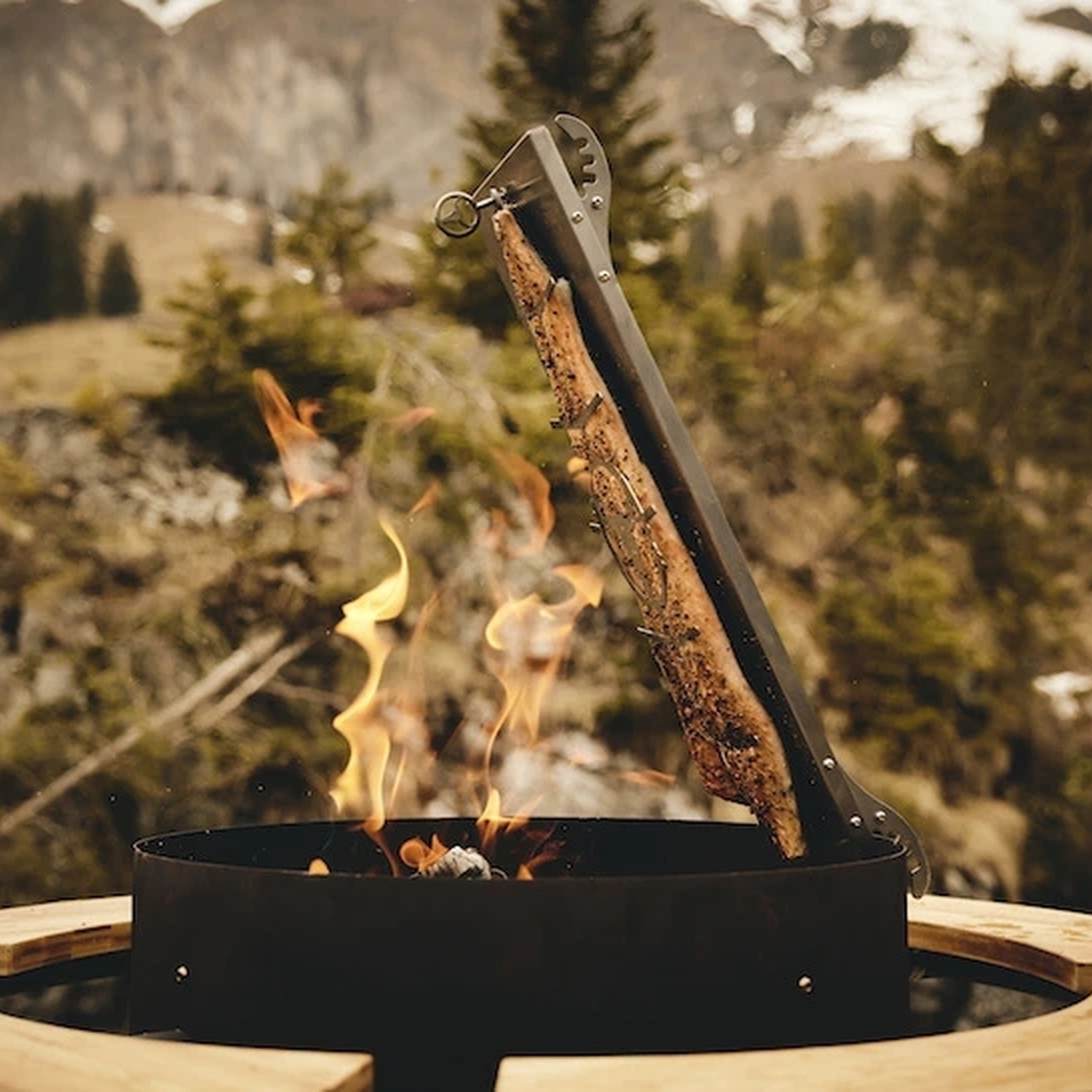 Moesta FlameBoard Flammlachsbrett Edelstahl für Bandit / Kugelgrill
