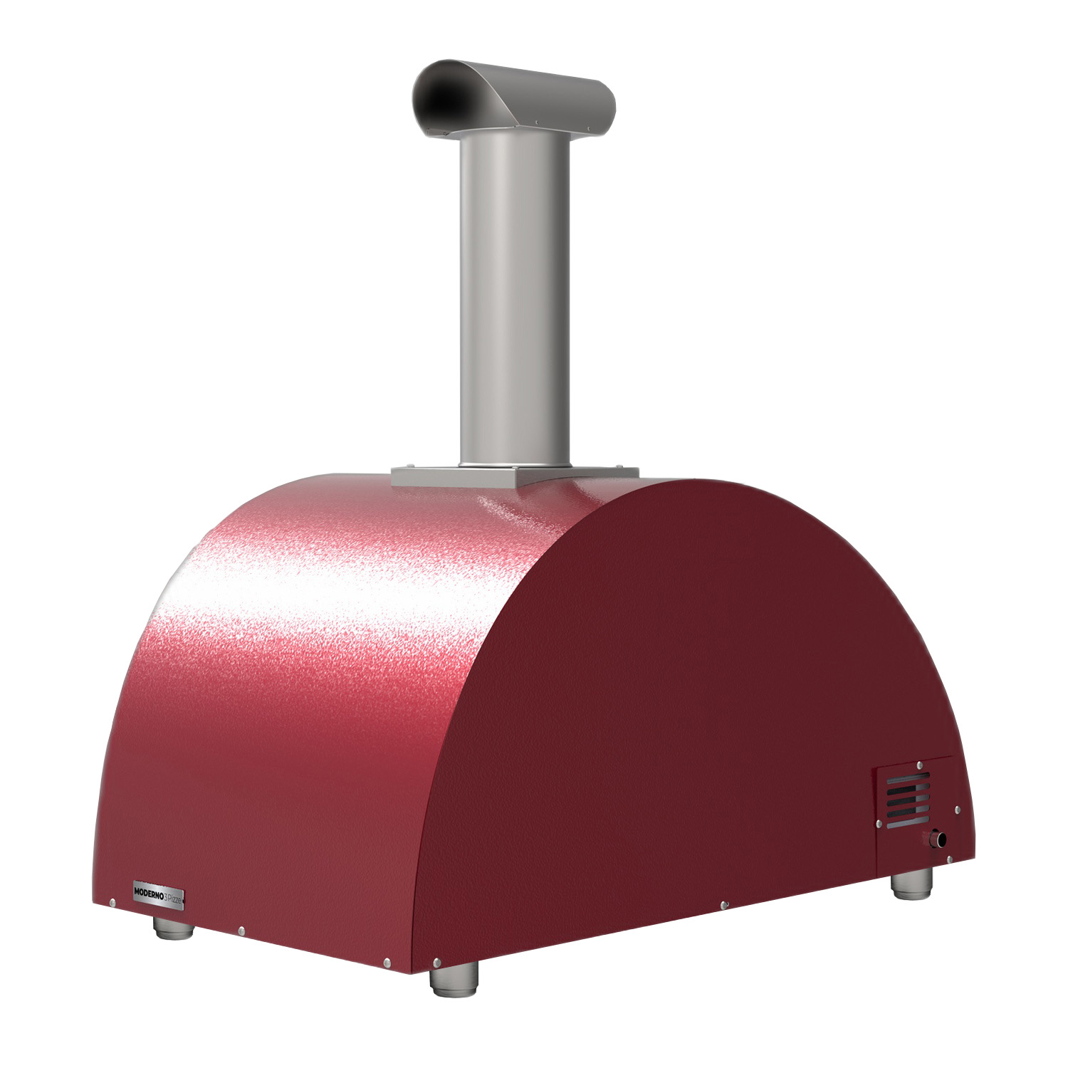 Alfa Moderno 3 Pizze Pizzaofen Hybrid Antik Rot