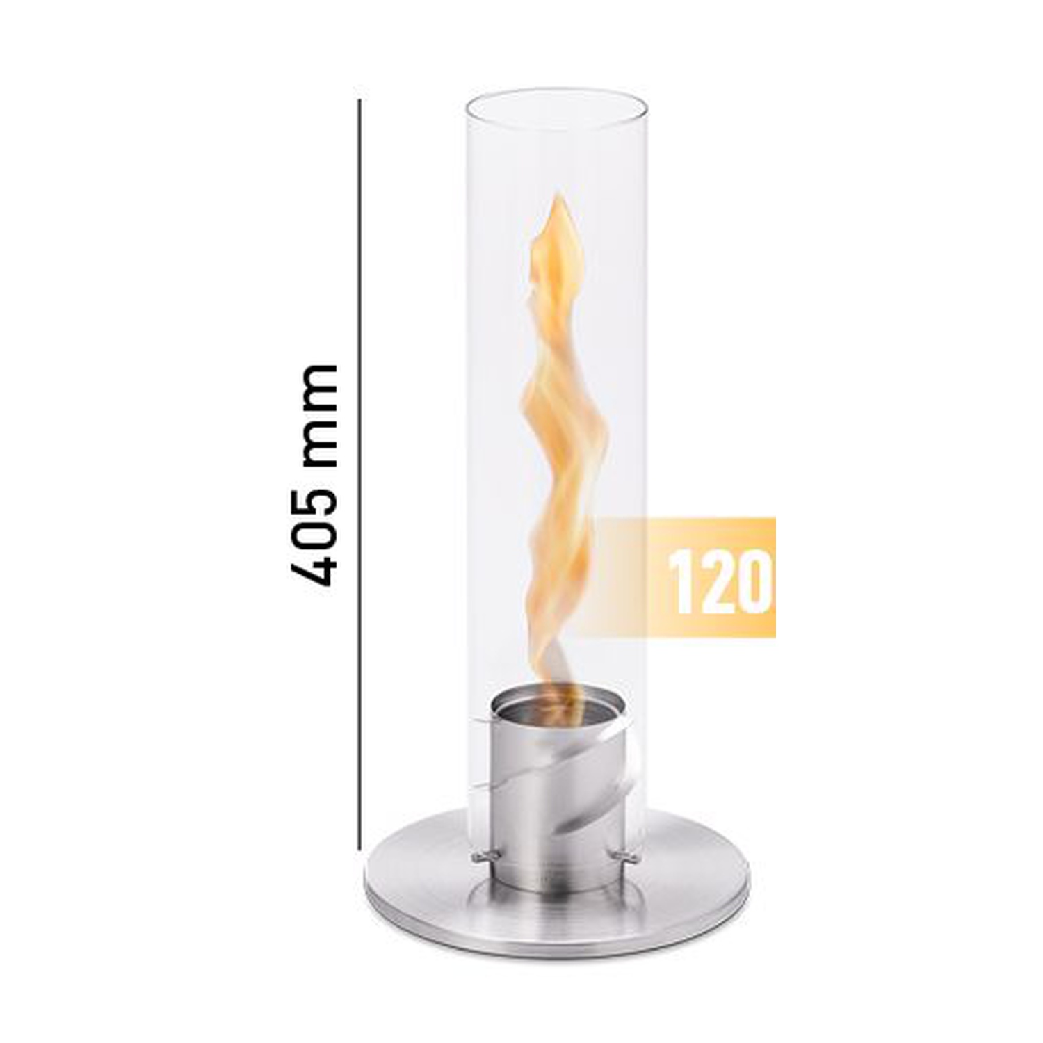 höfats SPIN 120 Tischfeuer silber