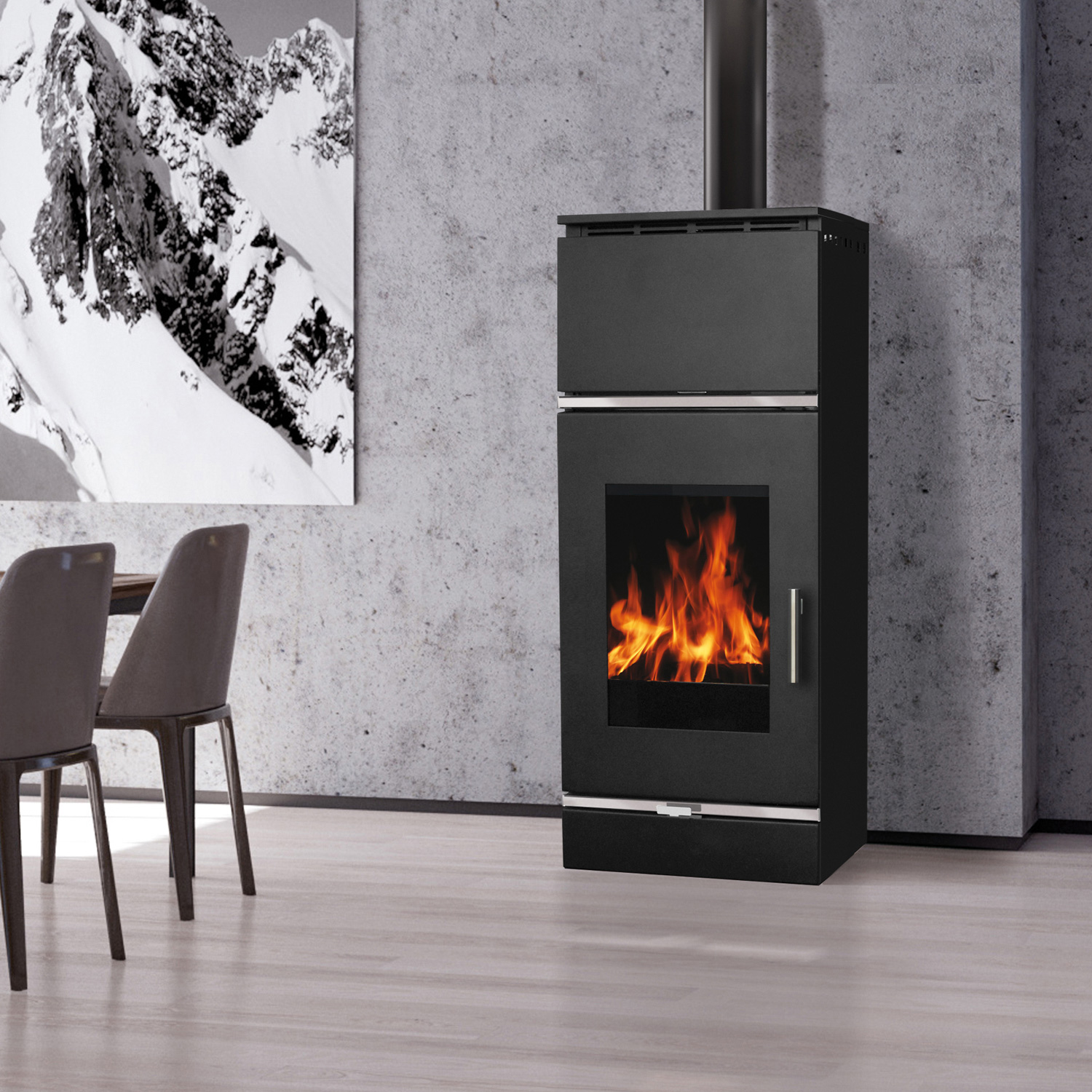 Schmitzker Cubira 12 CS Wasserführender Kaminofen Schmitzker Cubira 12 CS Wasserführender Kaminofen