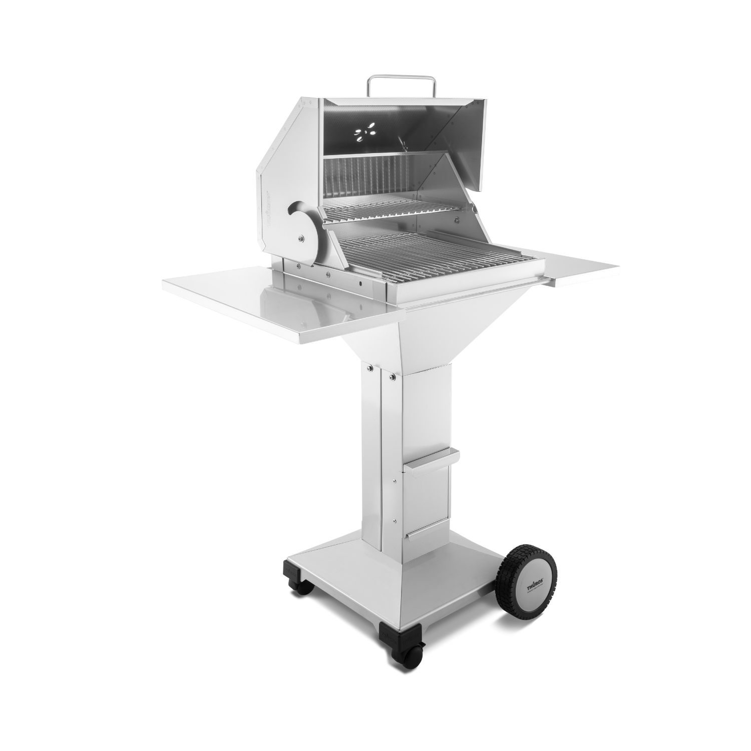 Thüros T3 Holzkohle-Grillstation Grillfläche 42 x 42 cm mit 4 Rollen Thüros T3 Holzkohle-Grillstation Grillfläche 42 x 42 cm mit 4 Rollen