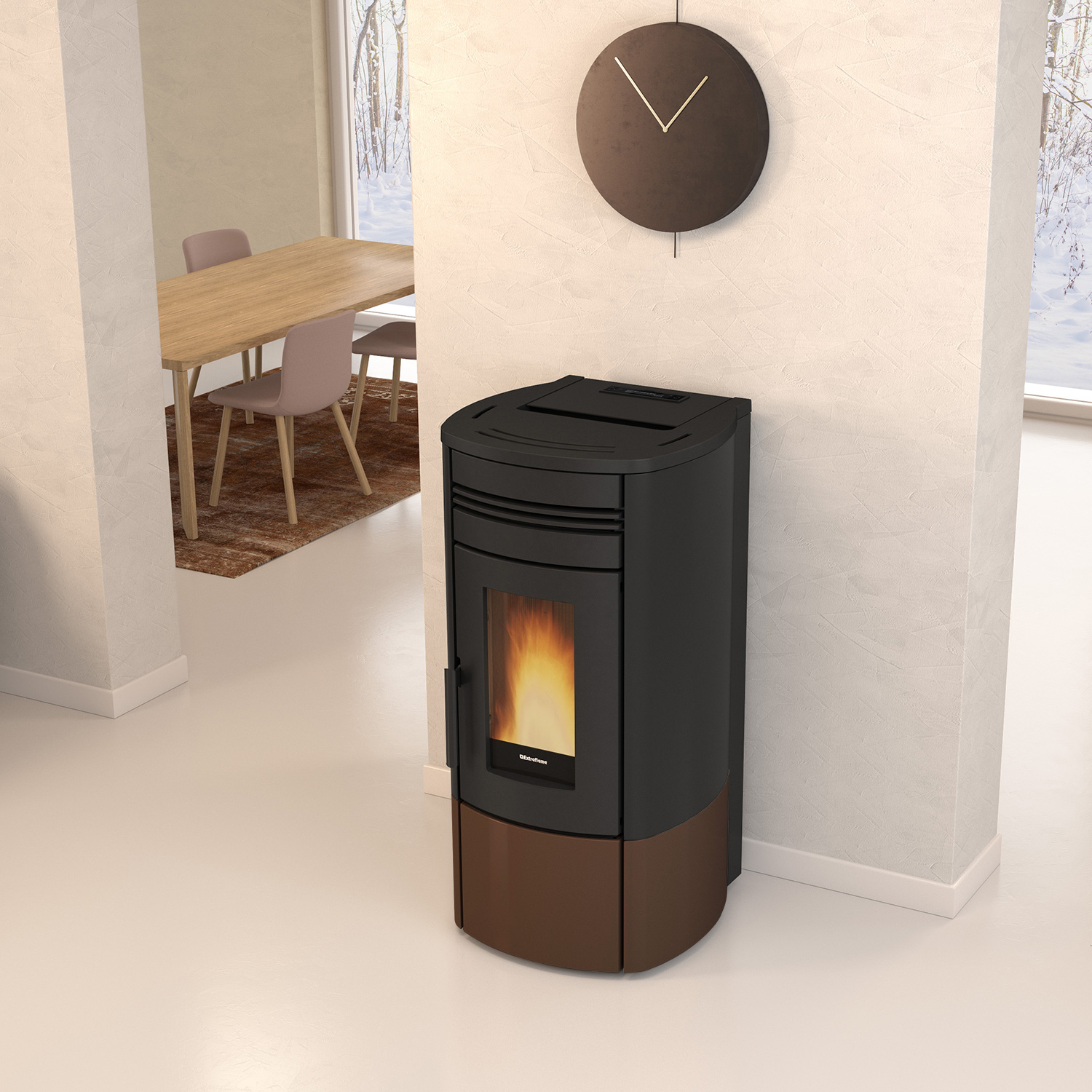 Extraflame Evolution Line Noris Plus Pelletofen Stahl Bronze