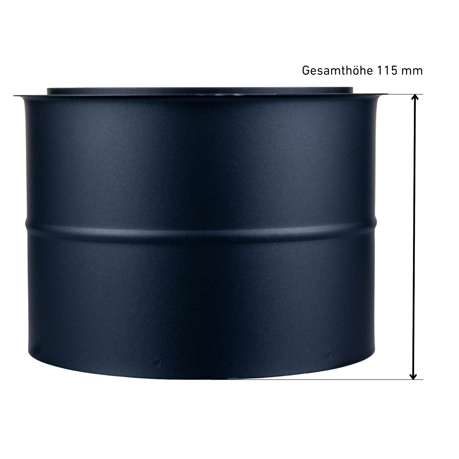 Raik Basic Doppelwandfutter 150mm schwarz für Rauchrohr / Ofenrohr