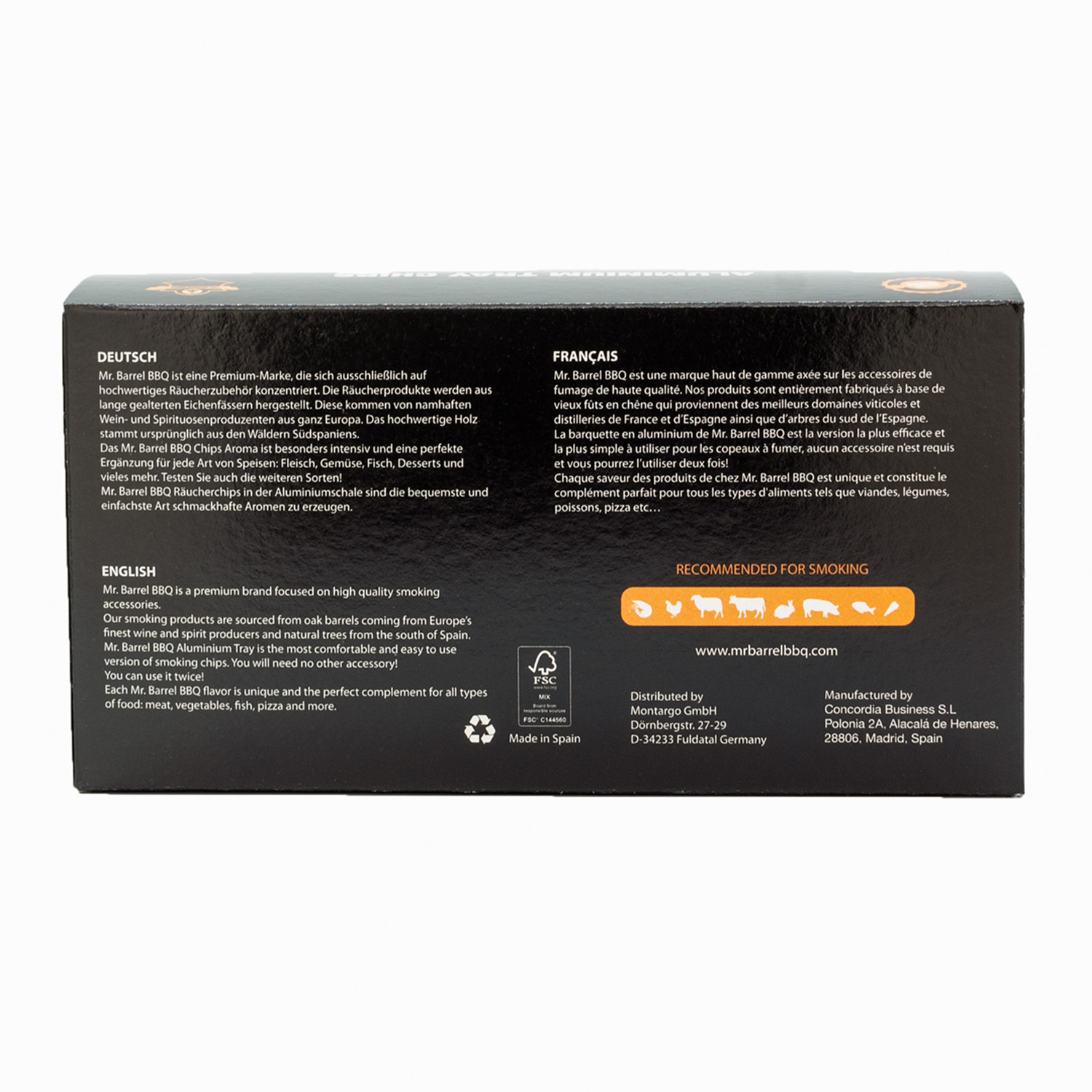 Mr. Barrel BBQ Smoking Chips S Red Wine, Cognac und Whiskey, 3er-Set