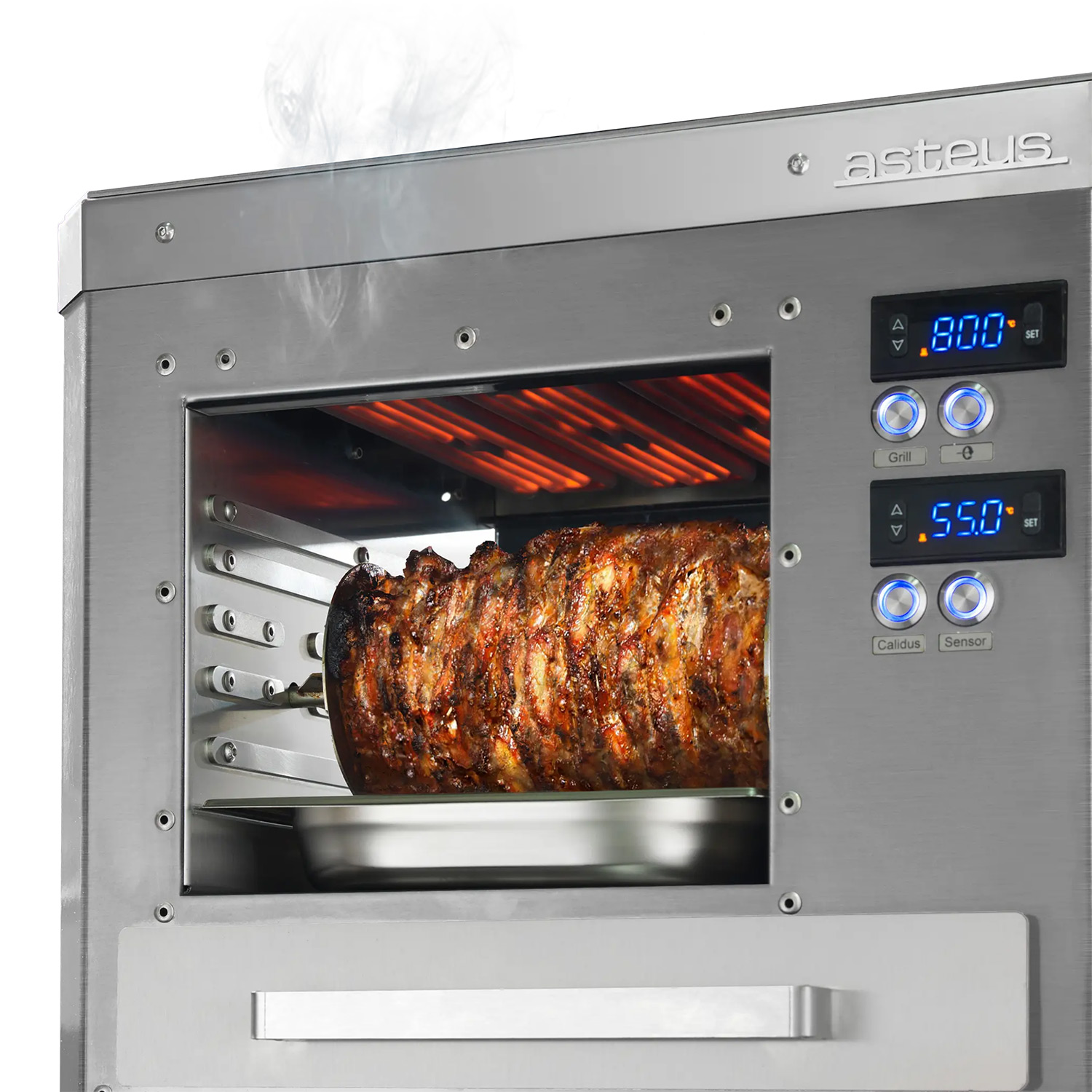 Asteus Segula 800° Lifestyle Elektrogrill Edelstahl