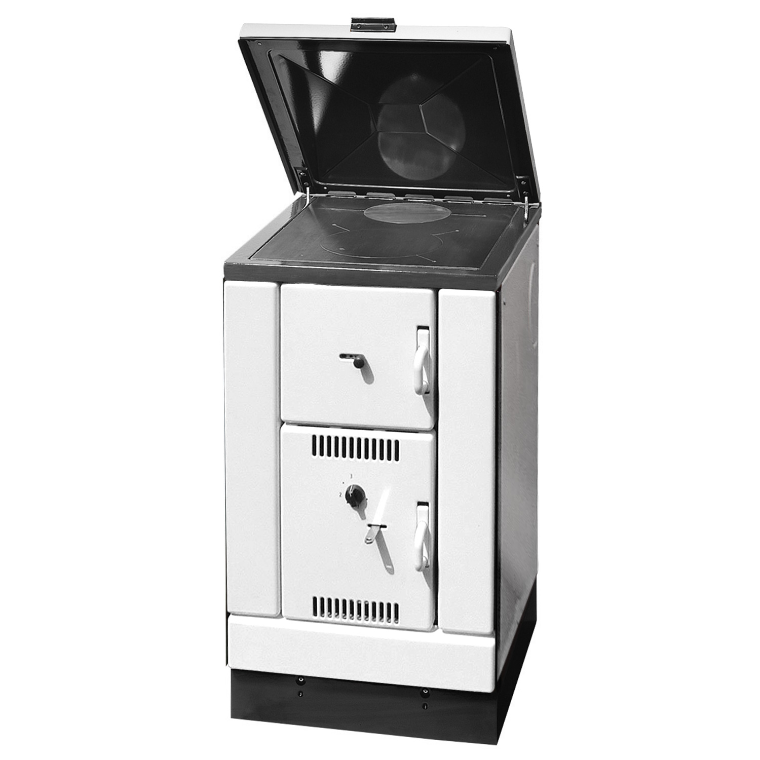 Wamsler K 158 Küchenofen wasserführend Weiß Stahlplatte Wamsler K 158 Küchenofen wasserführend Weiß Stahlplatte