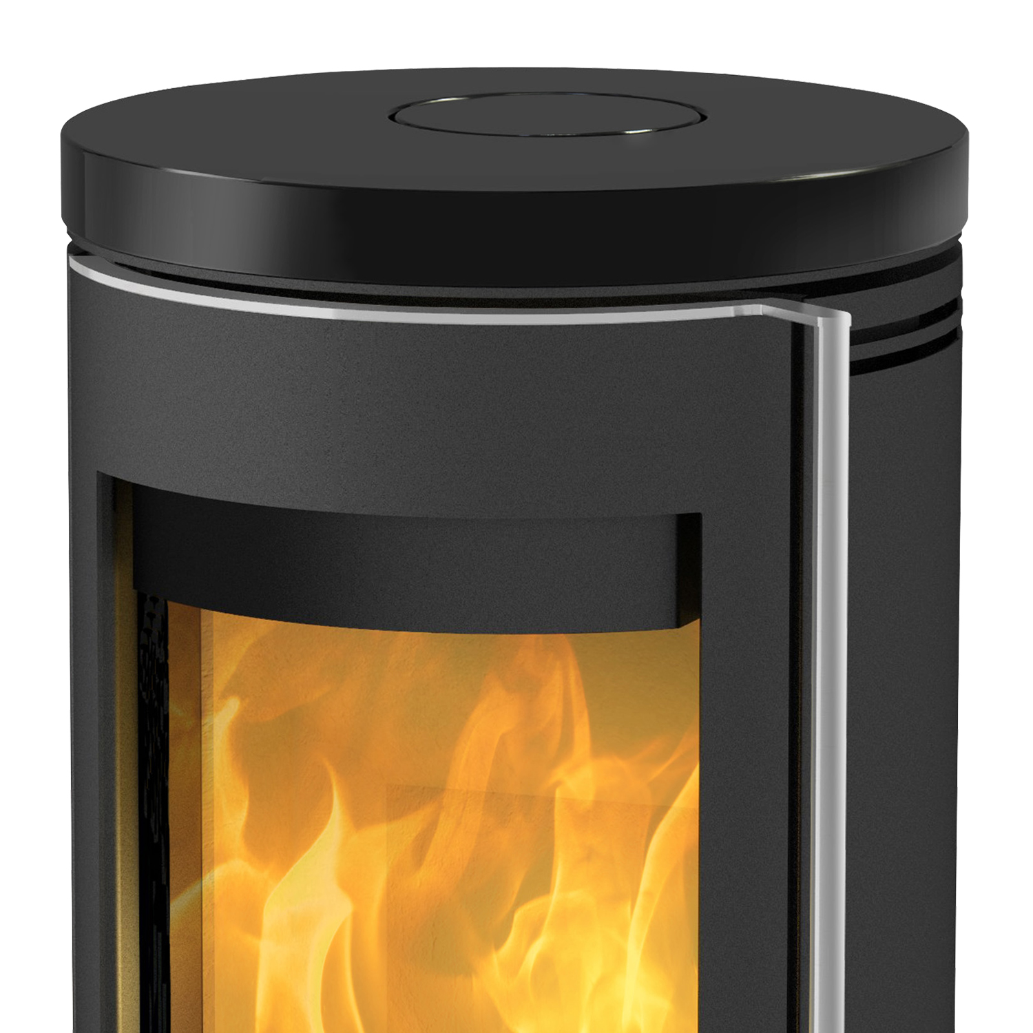 Fireplace Rondale Kaminofen Stahl Schwarz | Topplatte Keramik Schwarz Fireplace Rondale Kaminofen Stahl Schwarz | Topplatte Keramik Schwarz