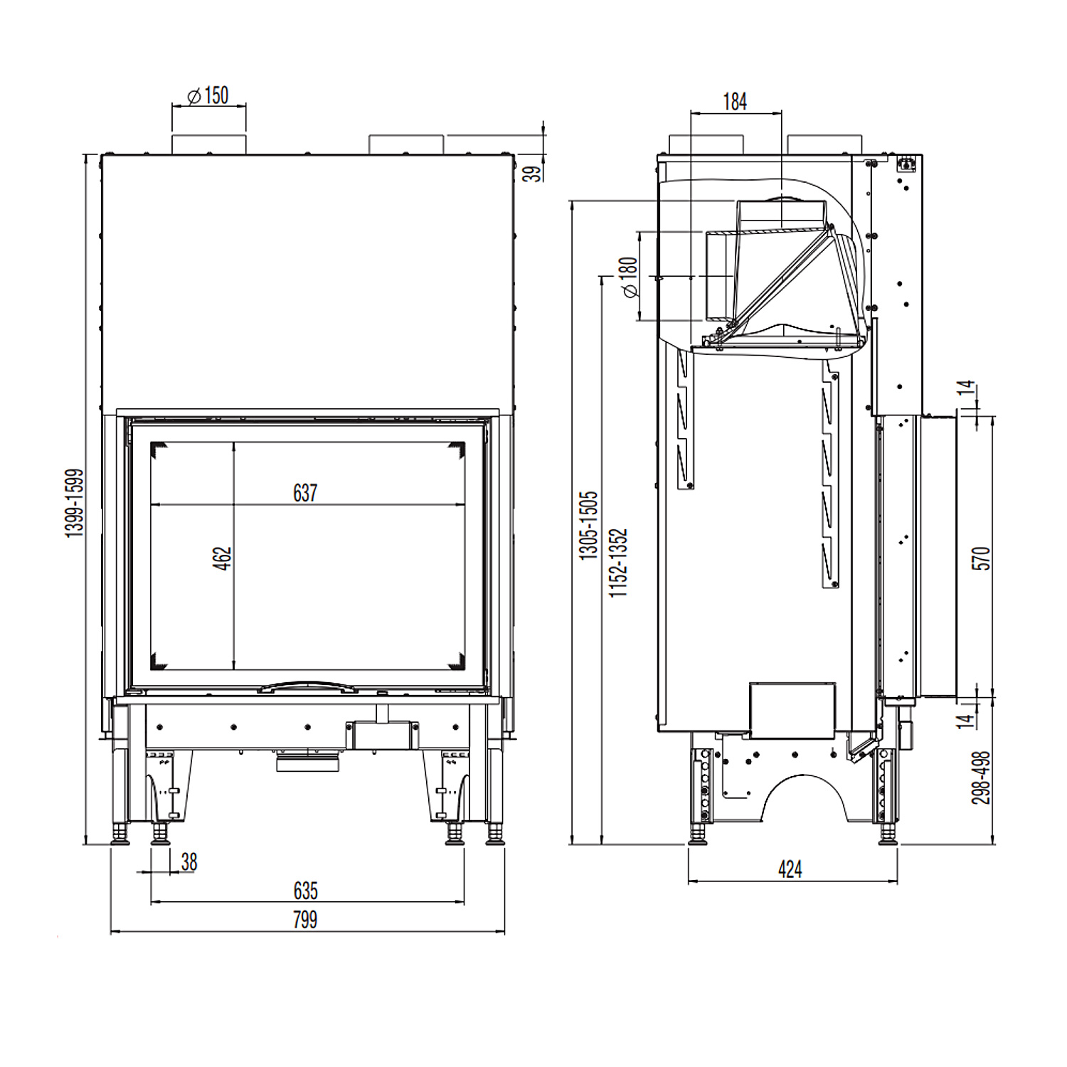 Austroflamm 75x57 S 2.0 Kamineinsatz