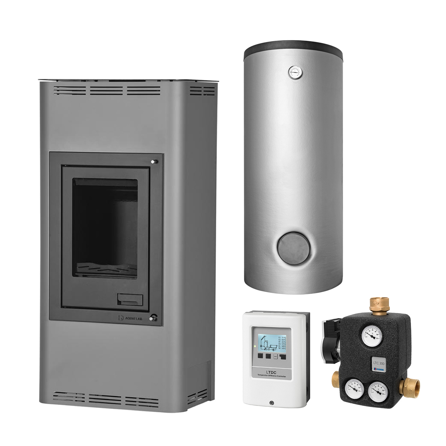 Aquaflam 12 Basic Grey Set + Pufferspeicher TPSM 500