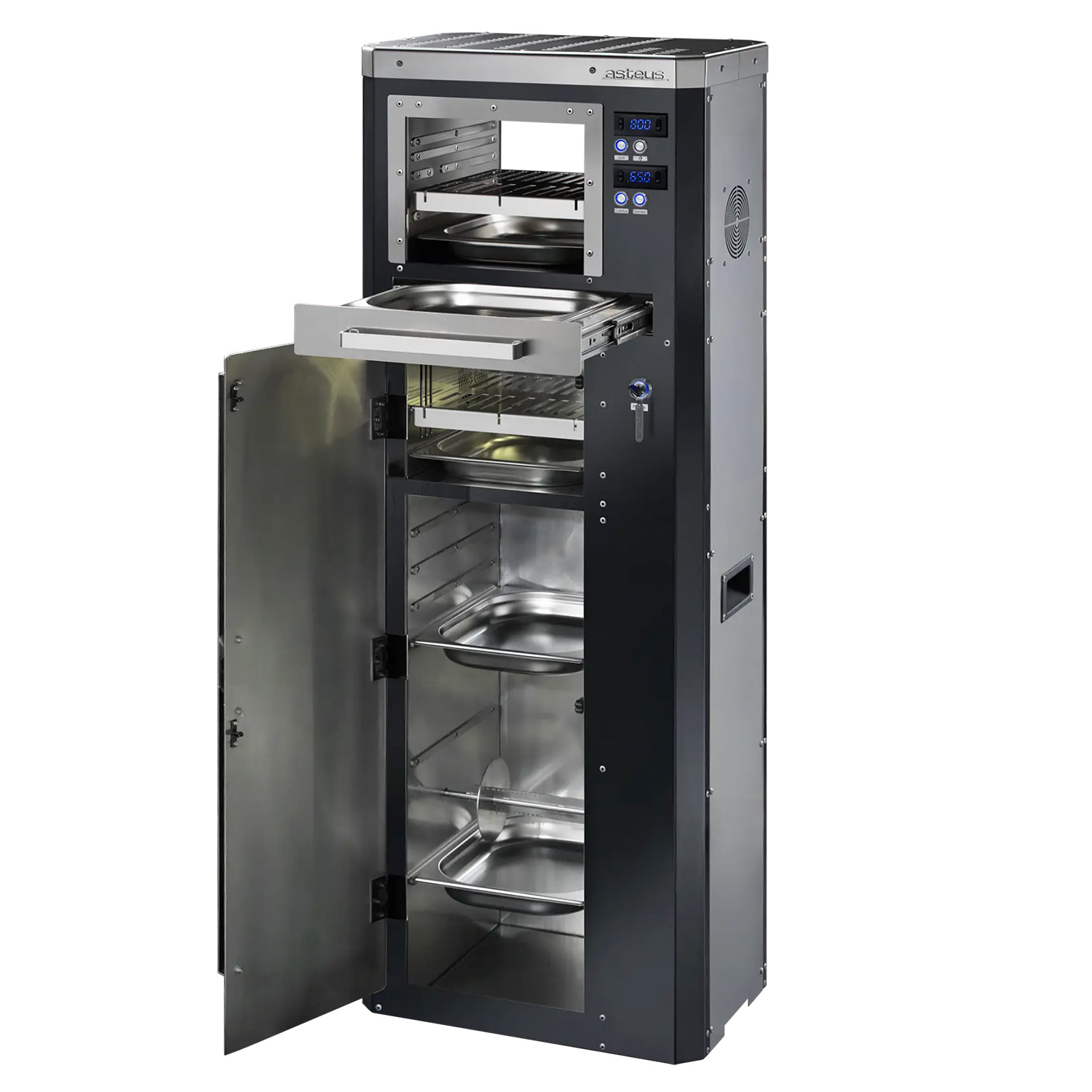 Asteus Fantale 800° Lifestyle Elektrogrill schwarz emailliert