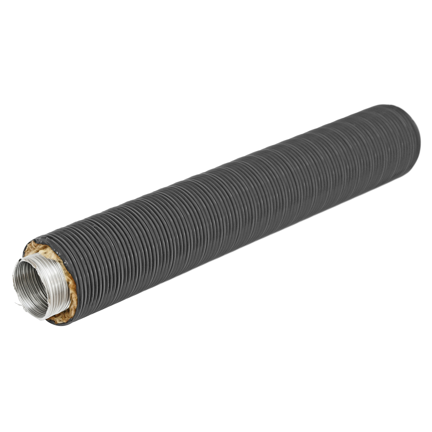 Therm Flex Aluflexrohr isoliert grau Ø 125 mm Länge 0,75 m, für Außenluft-Anschluss Therm Flex Aluflexrohr isoliert grau Ø 125 mm Länge 0,75 m, für Außenluft-Anschluss