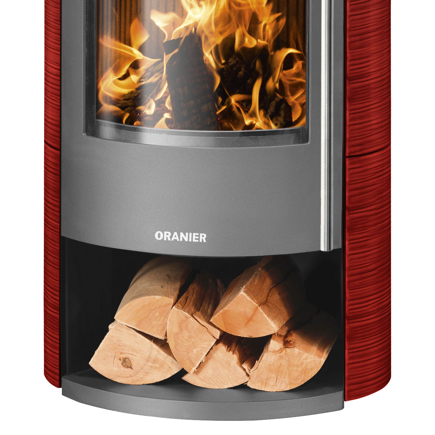 Oranier Polar Neo 6 Kaminofen Stahl Gussgrau / Keramik Paprikarot, DIBt Oranier Polar Neo 6 Kaminofen Stahl Gussgrau / Keramik Paprikarot, DIBt