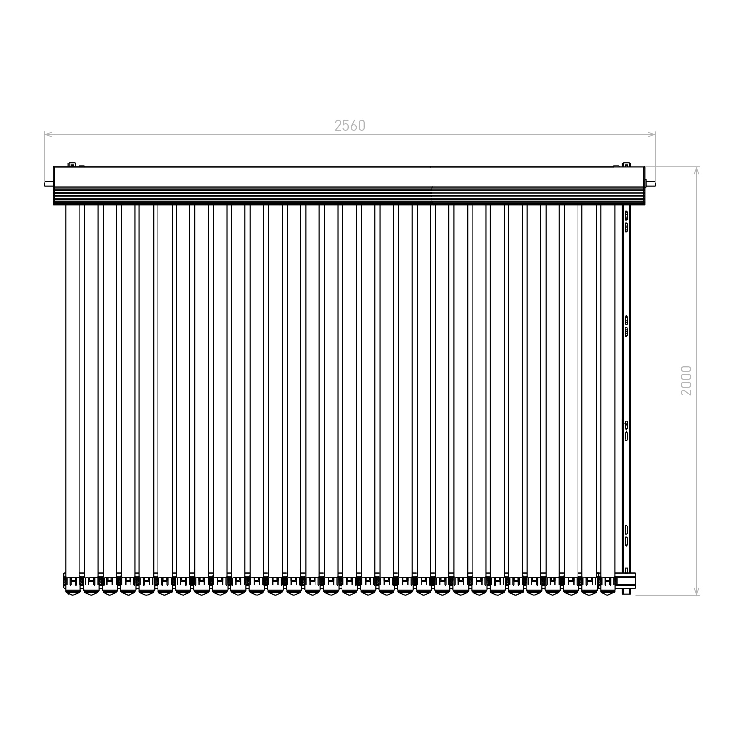 Westech Hochleistungs-Vakuum-Röhrenkollektor WT-B58-30 Westech Hochleistungs-Vakuum-Röhrenkollektor WT-B58-30