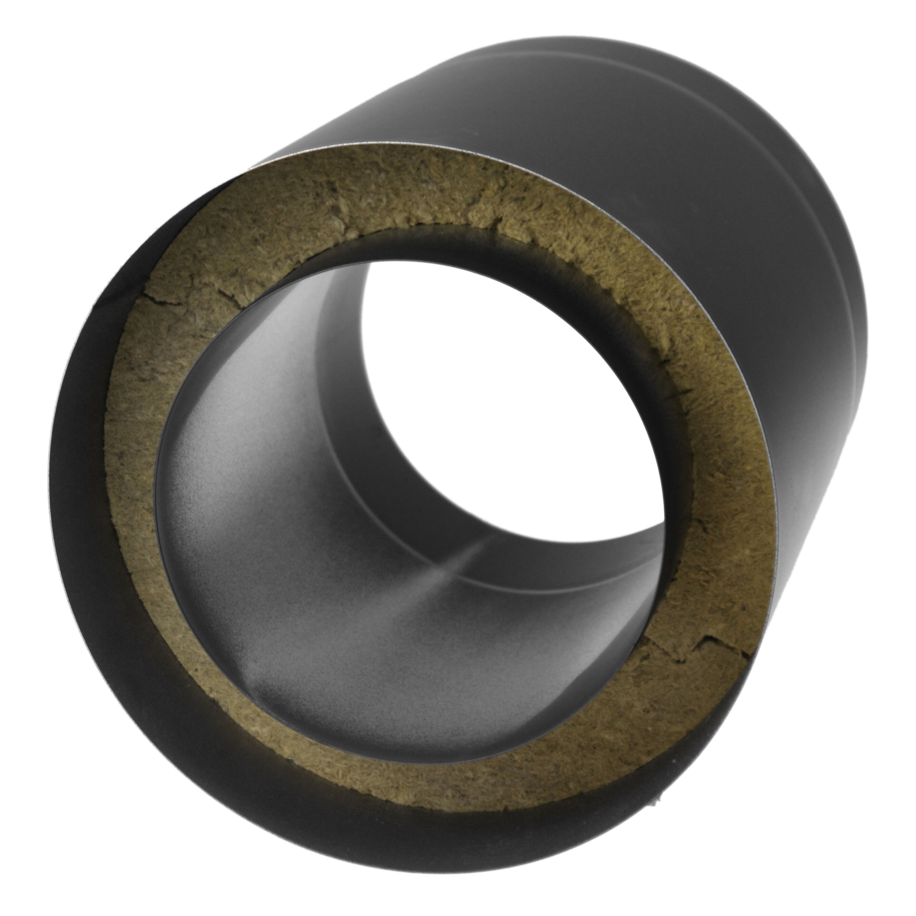 Raik Coltherm Längenelement 150mm schwarz doppelwandig L: 250mm für Rauchrohr / Ofenrohr