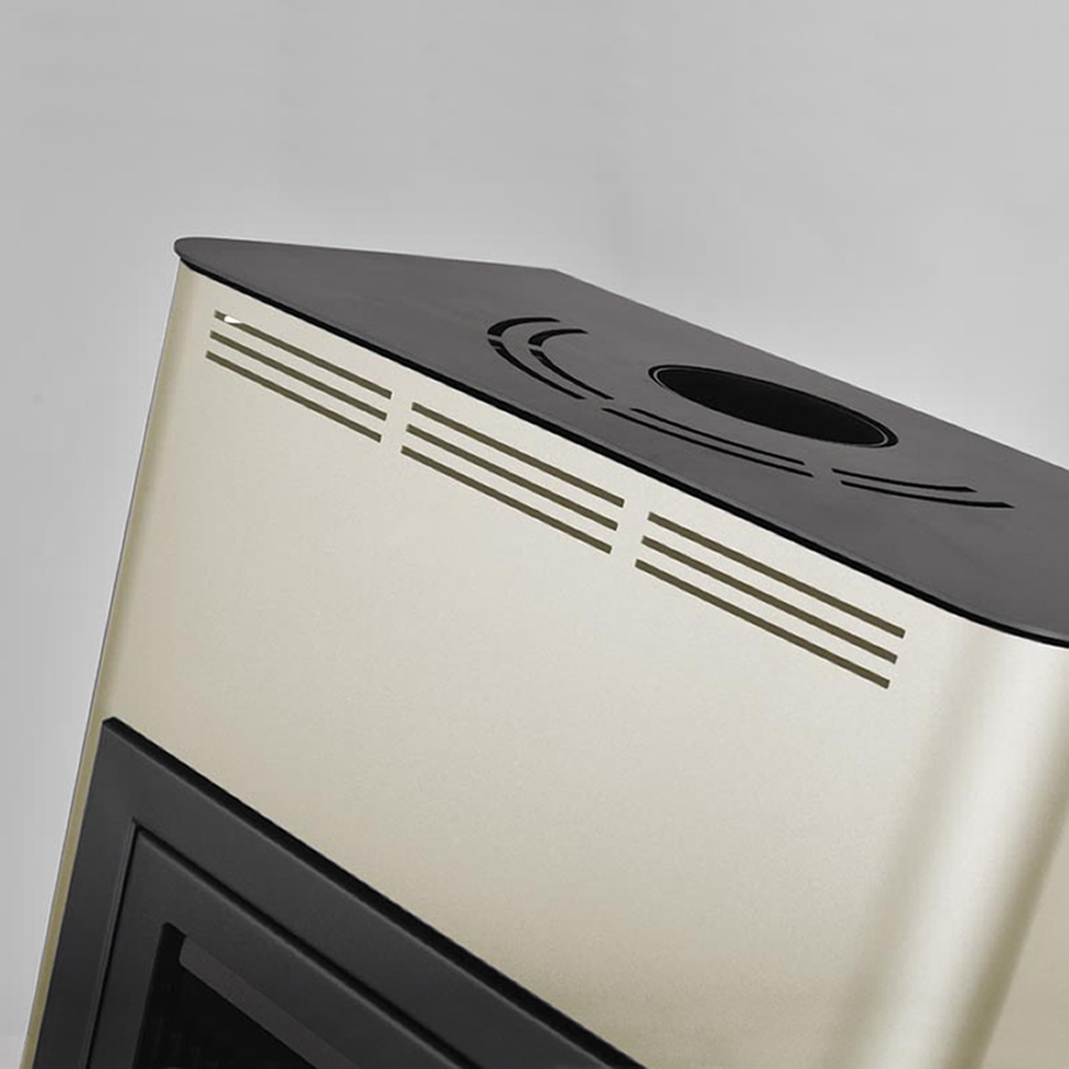 Aquaflam 17 Automatic Wasserführender Kaminofen Creme