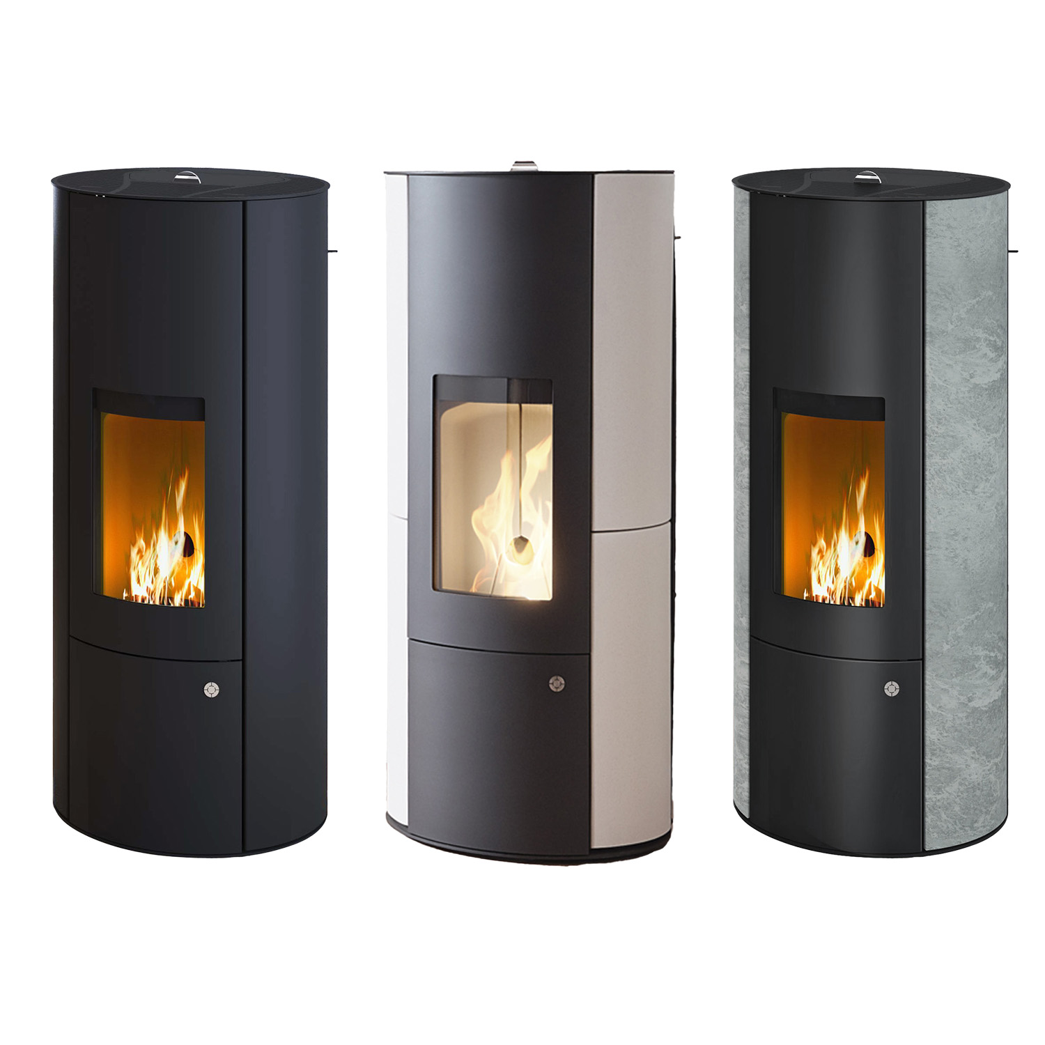 Olsberg Inara 3.0 Pelletofen Stahl Schwarz/Keramik Vanilla