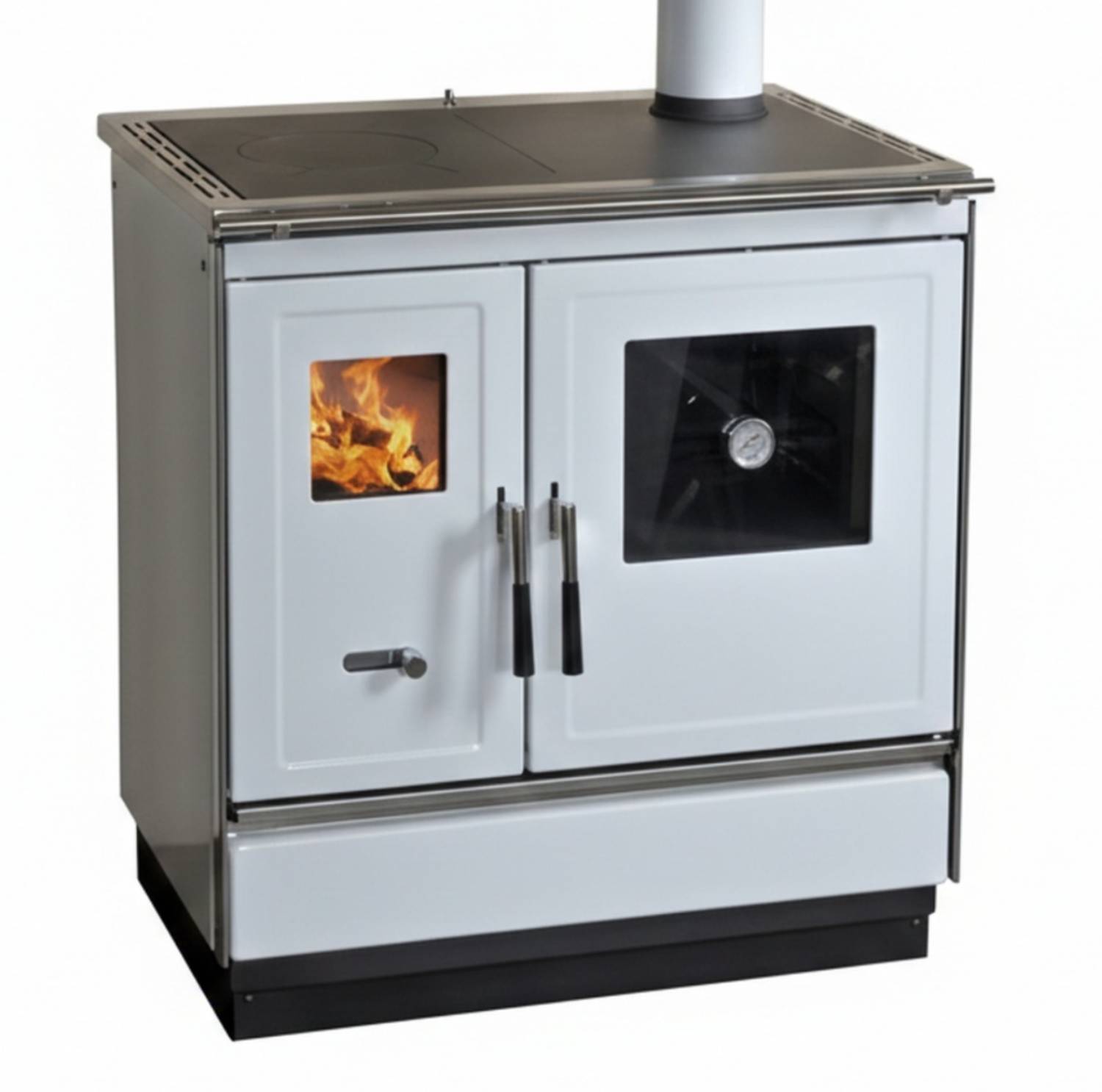 Haas+Sohn Küchenofen HSH 81 weiß rechts, Stahlkochplatte