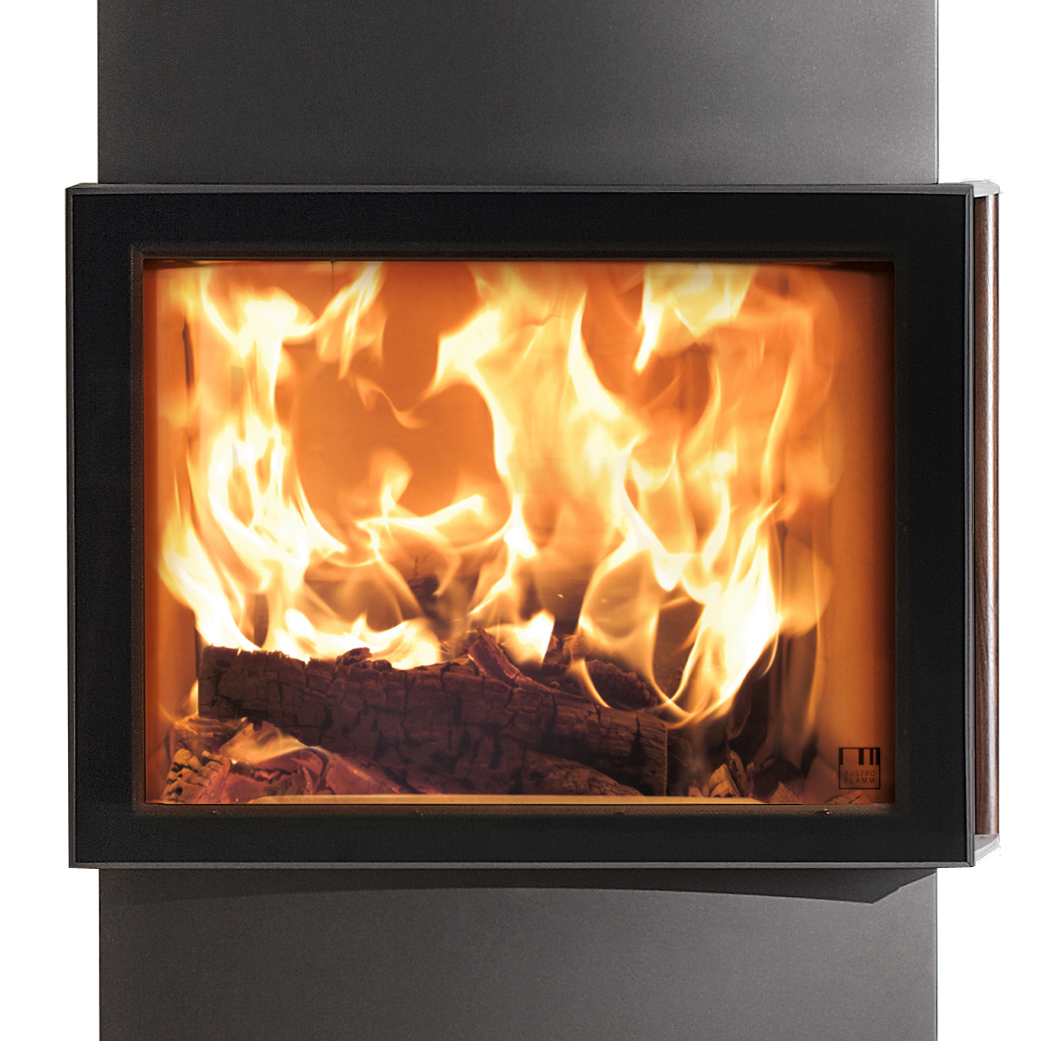 Austroflamm Lounge Xtra Kaminofen Stahl gussgrau, RR oben oder hinten + 1 m³ Kaminholz gratis