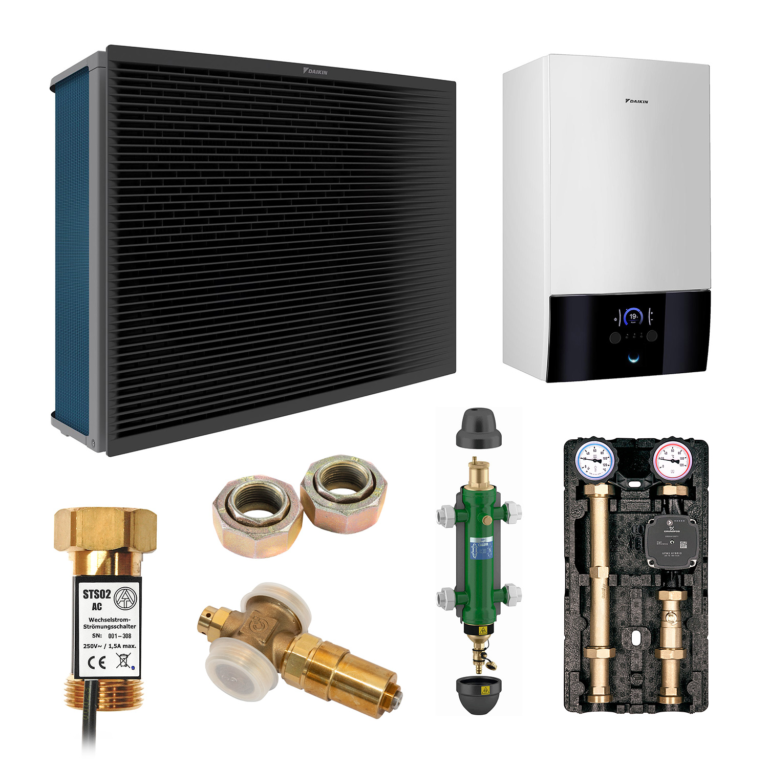 DAIKIN Altherma 3 H HT Baugröße 18 Hydrosplit-Wärmepumpe – Set 1 Heizkreis für Heizkörper ohne Trinkwarmwasserbereitung