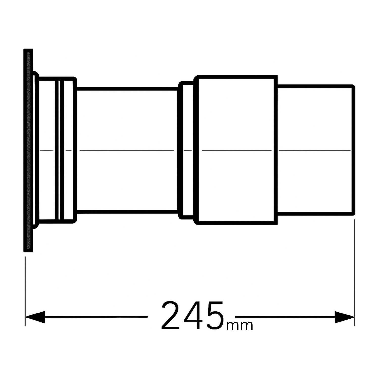 Schiedel Anschlussfutter Ø180 mm einwandig, kürzbar für PRIMA PLUS Ø180 mm matt