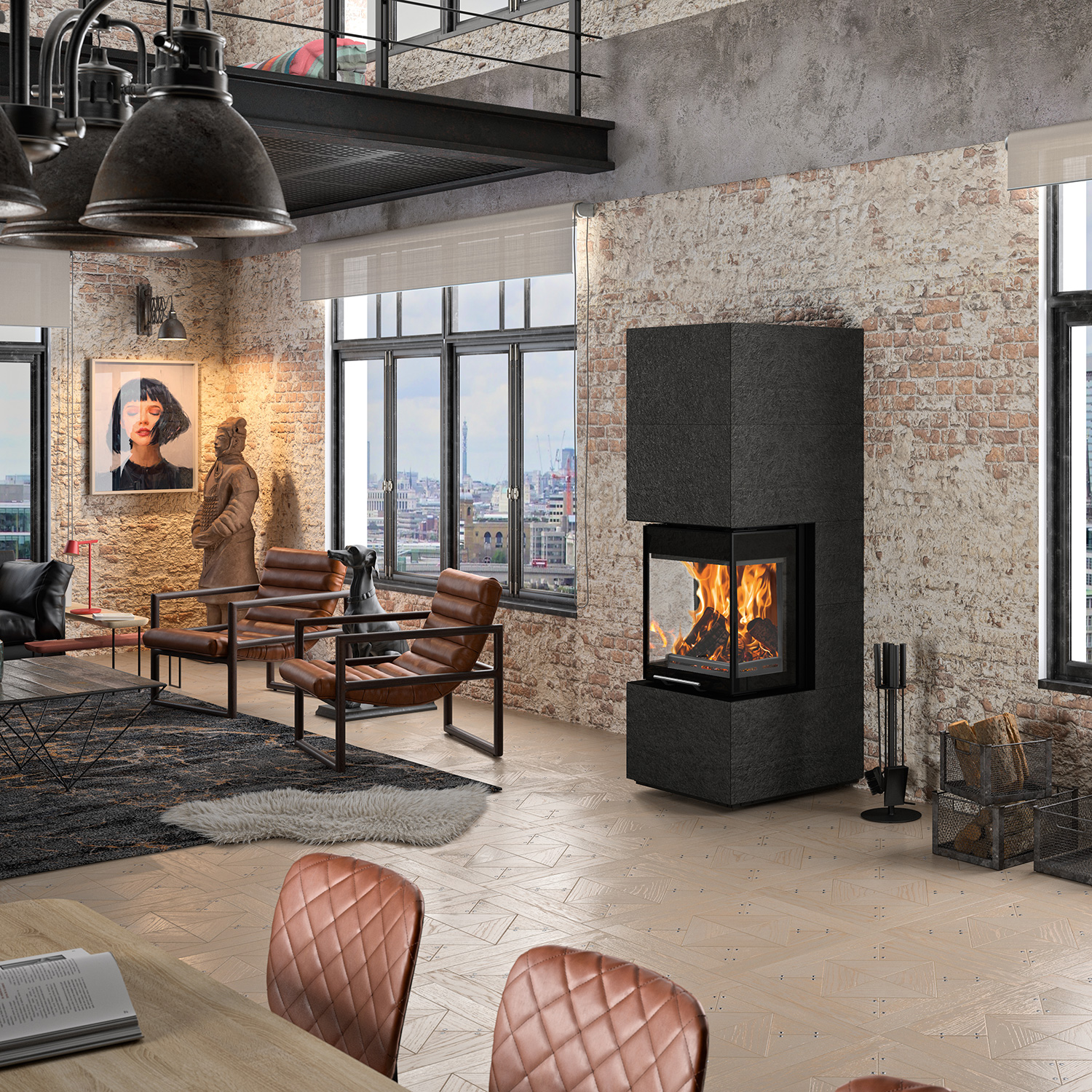 Oranier Club Tre II Kaminbausatz conStone Schiefer