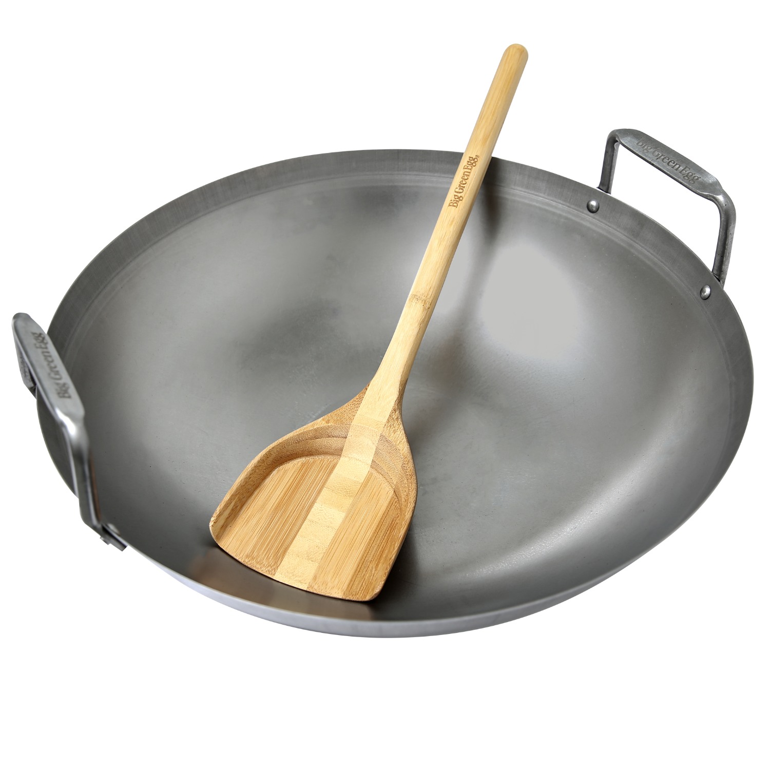 Big Green Egg Grill-Wok aus Kohlenstoffstahl für XLarge und Large inkl. Bambusspatel Big Green Egg Grill-Wok aus Kohlenstoffstahl für XLarge und Large inkl. Bambusspatel