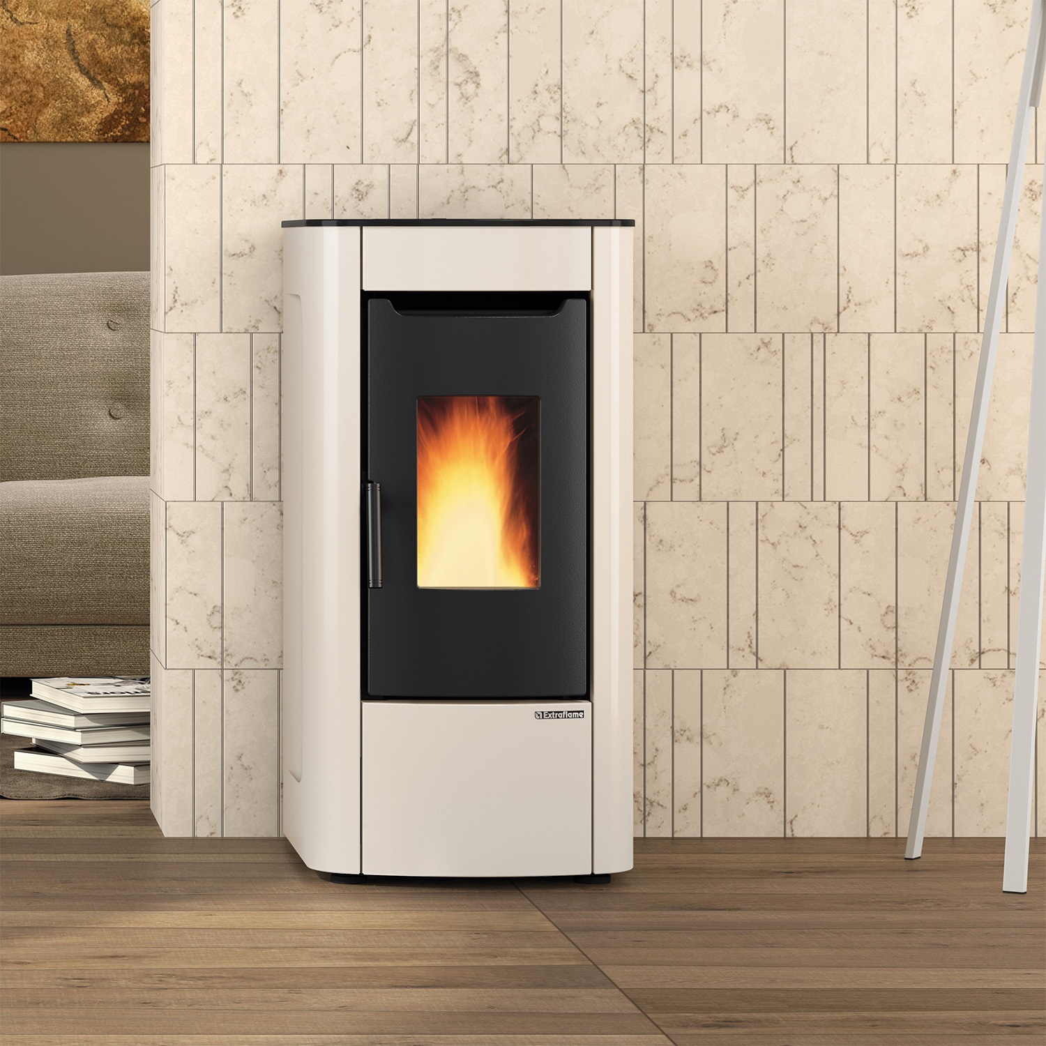 Extraflame Prestige Line Sabry 5.0 Evo Pelletofen Elfenbein