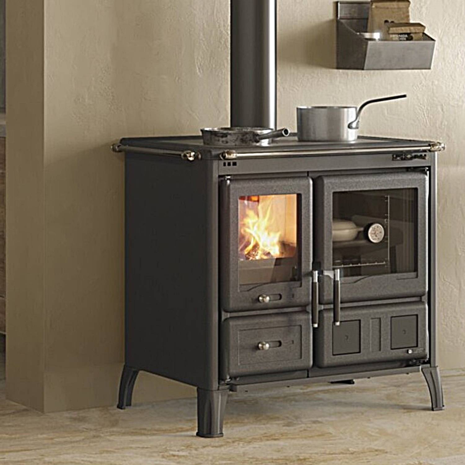 La Nordica GARDENIA.16 STEEL - Anthrazit Schwarz Küchenofen
