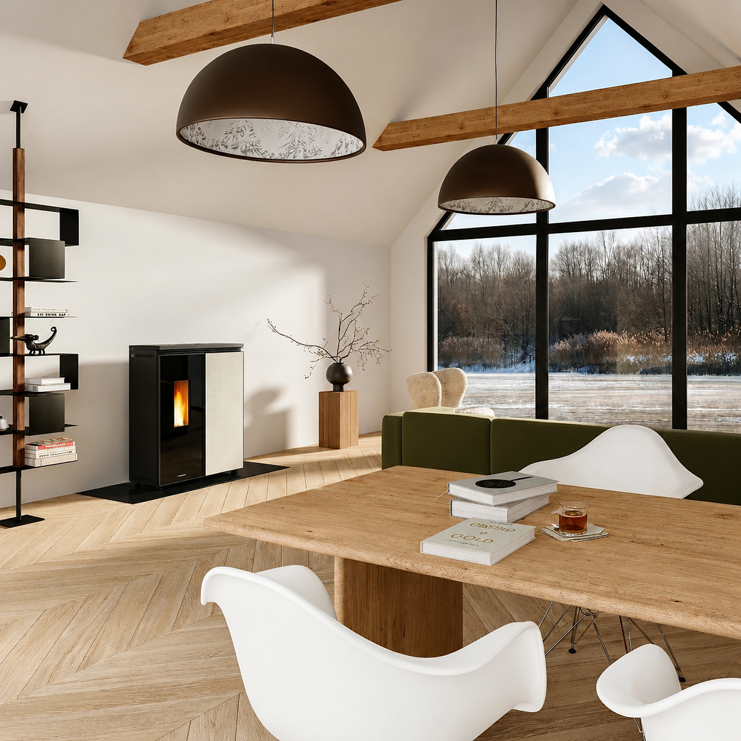 Extraflame Floriana Idro Gres Ostuni wasserführender Pelletofen Evolution Line