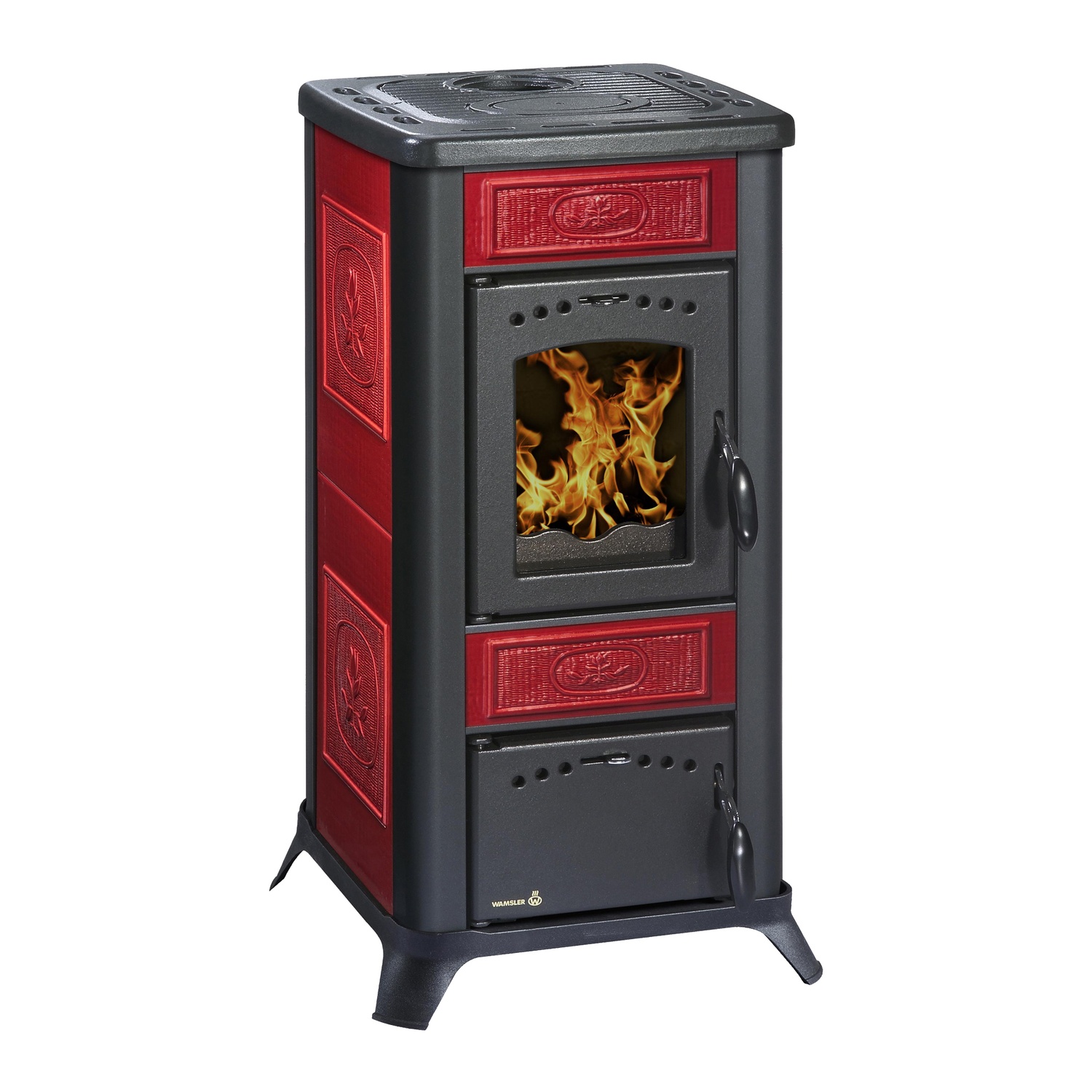 Wamsler Romantikofen II Keramik bordeaux