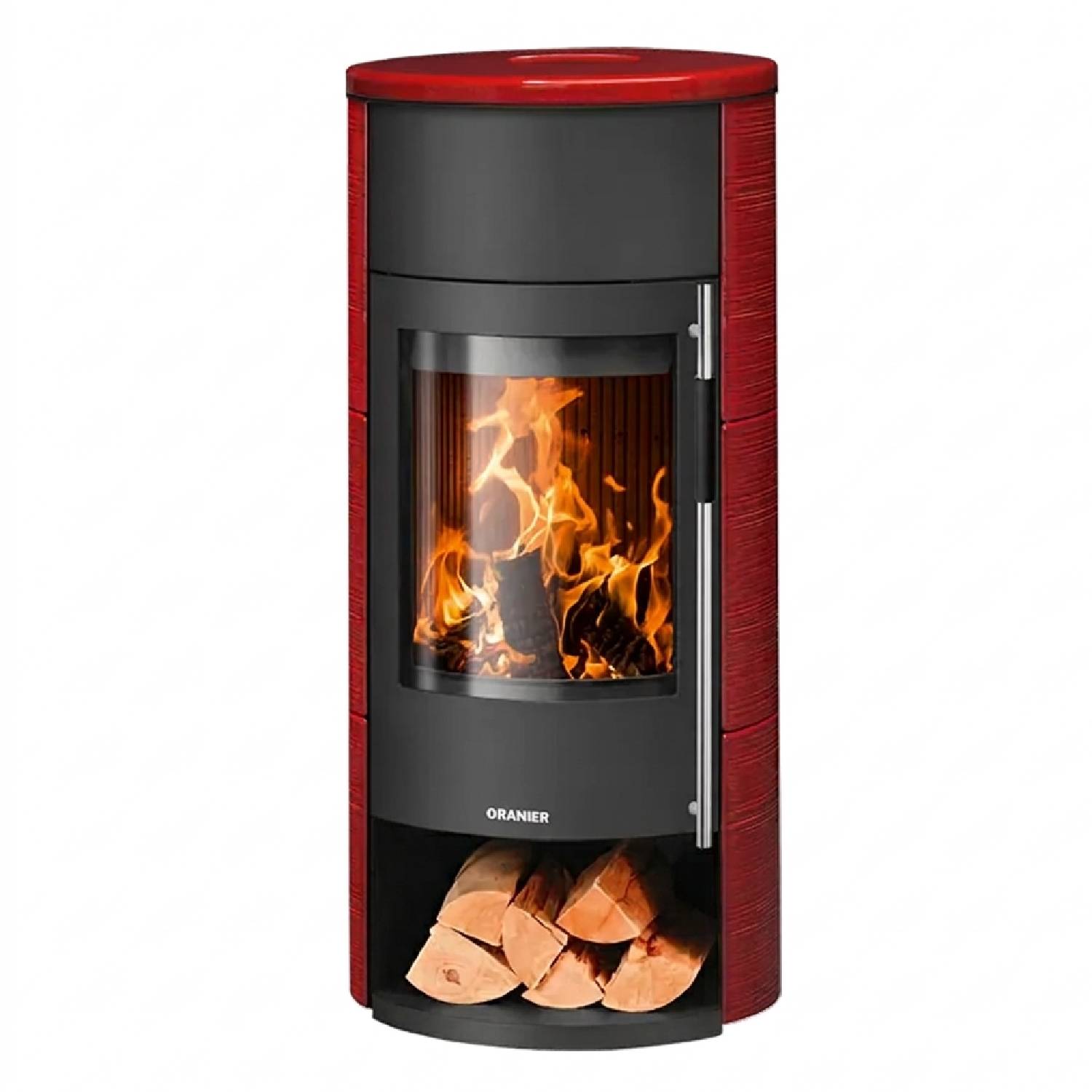Oranier Polar Neo Aqua wasserführender Kaminofen Keramik Paprikarot