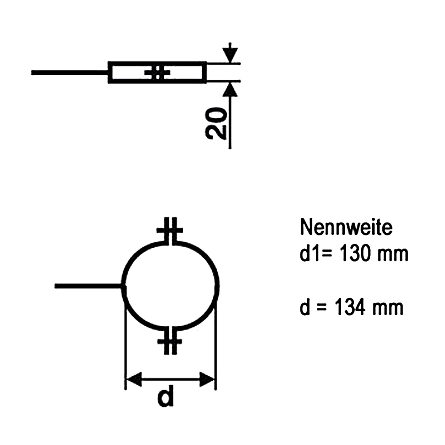 Raik Basic Rohrschelle 130mm gussgrau für Rauchrohr / Ofenrohr