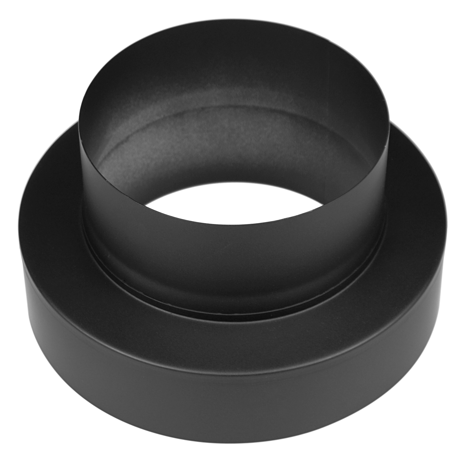 Raik Coltherm Übergang 150mm schwarz doppelwandig von DW auf EW für Rauchrohr / Ofenrohr