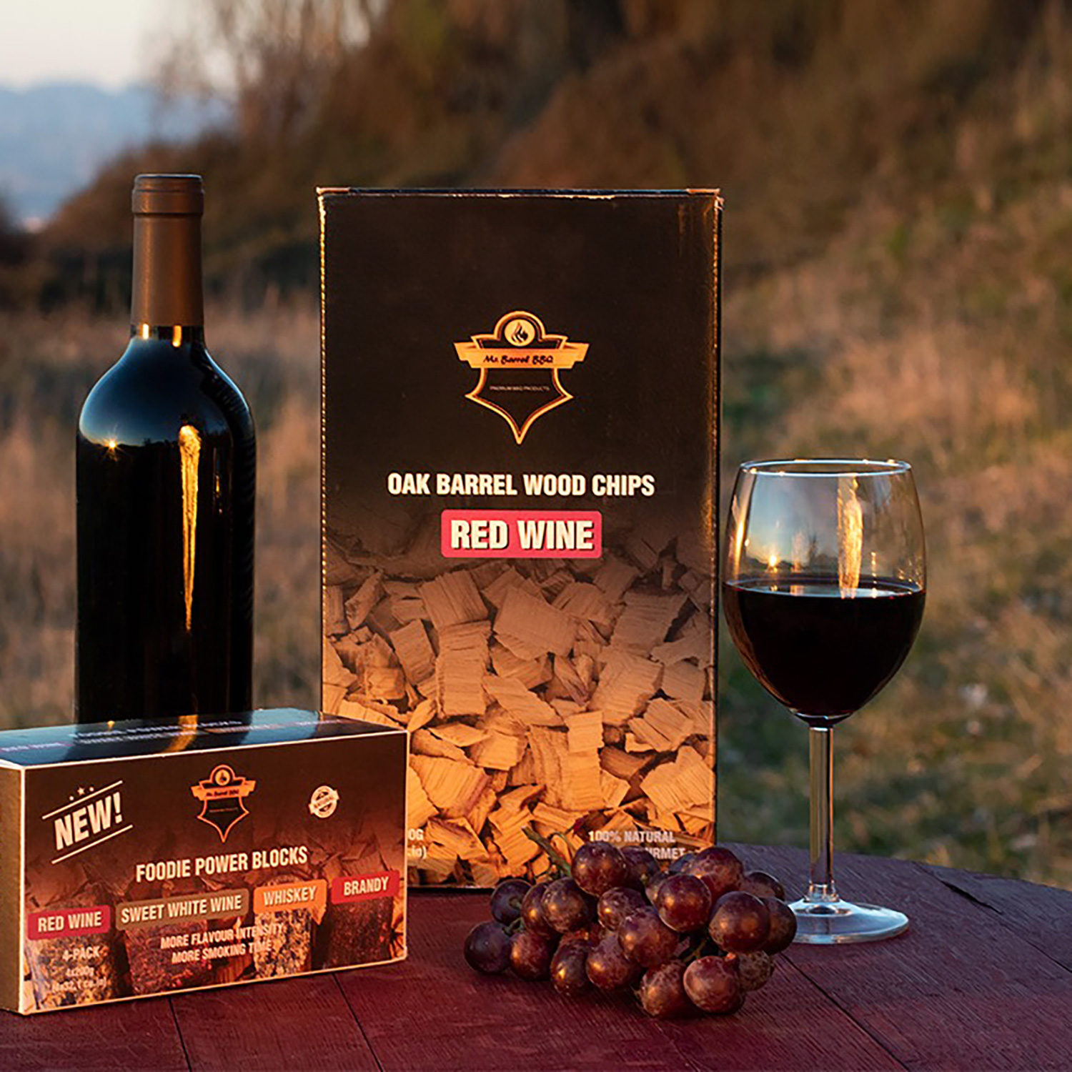 Mr. Barrel BBQ Smoking Chips L Red Wine, 900 g Mr. Barrel BBQ Smoking Chips L Red Wine, 900 g