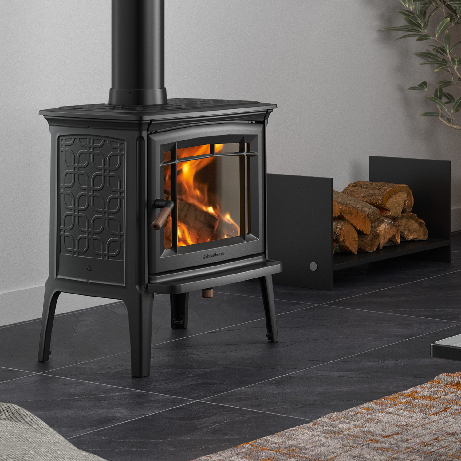 Hergom Craftsbury HF Kaminofen Gusseisen Schwarz Hergom Craftsbury HF Kaminofen Gusseisen Schwarz