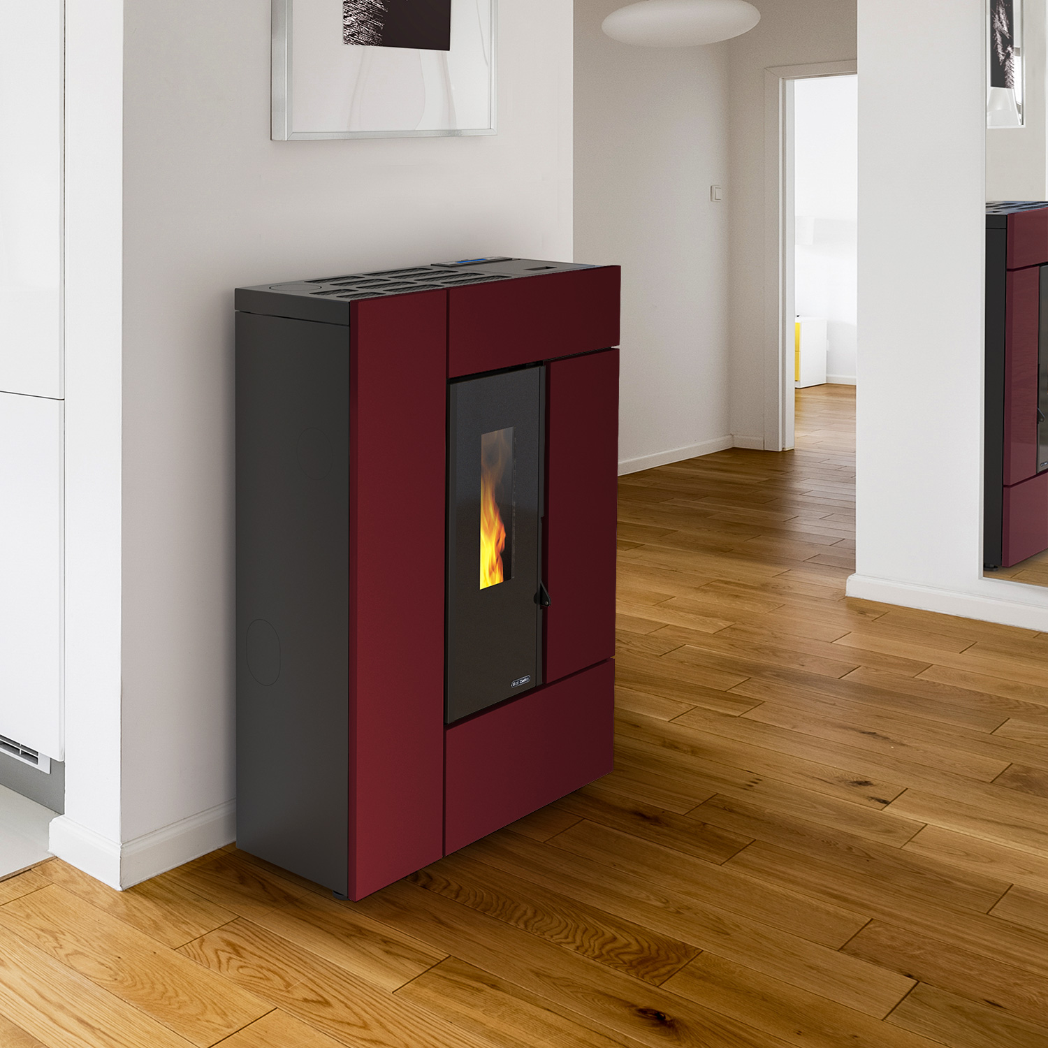 Dal Zotto Leyla Elite Pelletofen Stahl Bordeaux Dal Zotto Leyla Elite Pelletofen Stahl Bordeaux