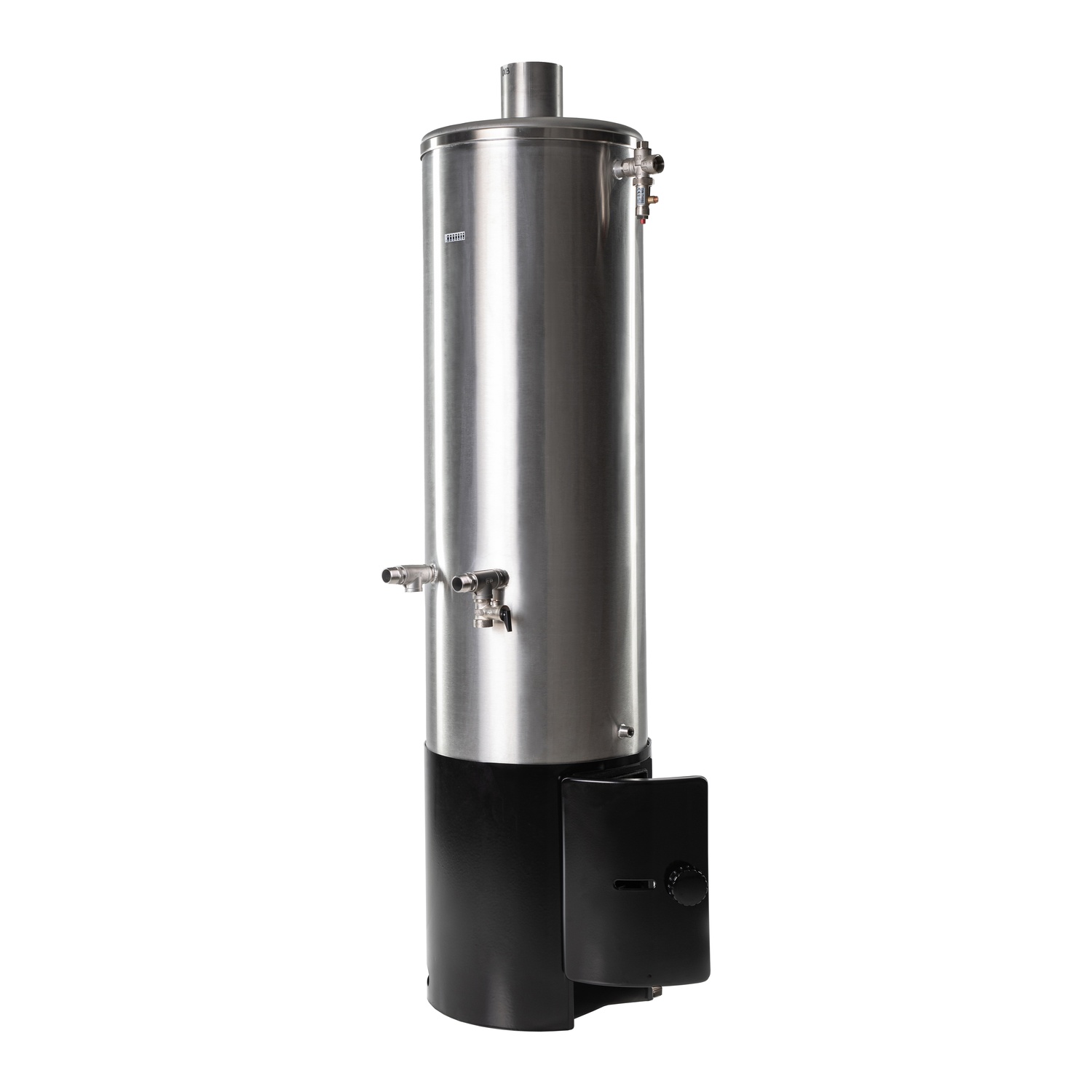 Wittigsthal Badeofen druckfest D100 - Oberofen Edelstahl 100L, Unterofen 100/6 schwarz, ohne MB