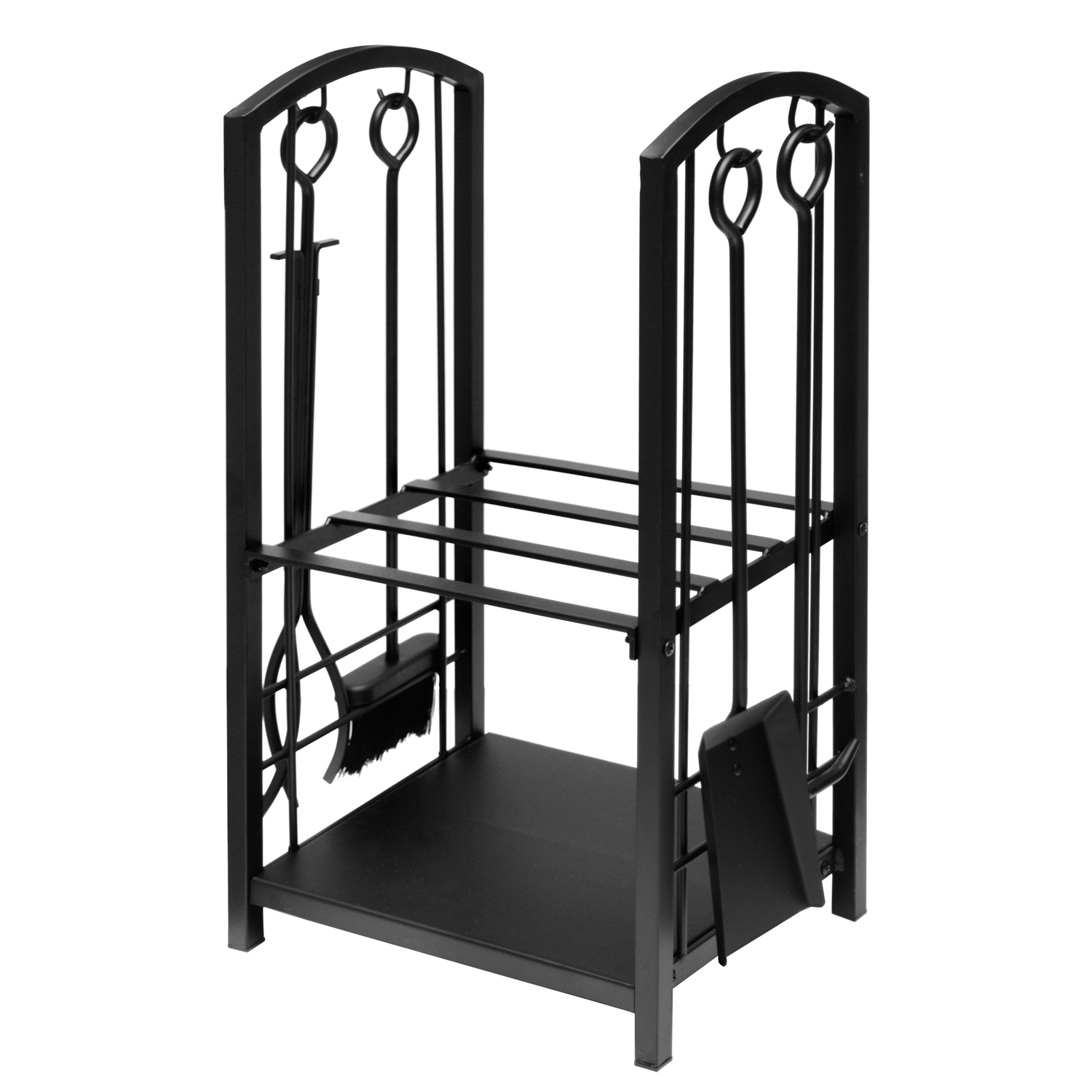 Raik Holzregal & Kaminbesteck Wilhelm, 4-teilig, schwarz, 74 cm Raik Holzregal & Kaminbesteck Wilhelm, 4-teilig, schwarz, 74 cm