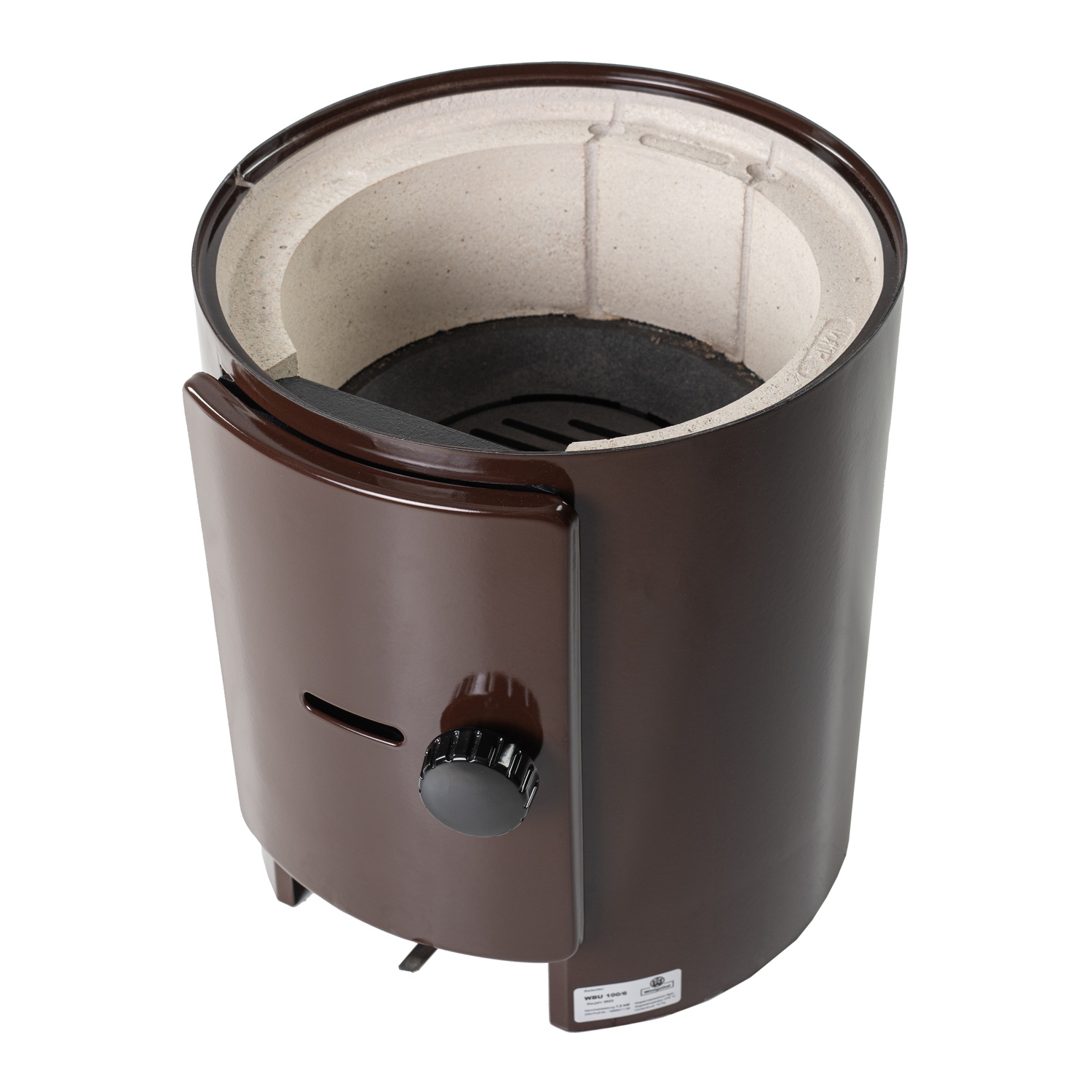 Wittigsthal Badeofen druckfest D100 - Oberofen Edelstahl 100L, Unterofen 100/6 braun, ohne MB