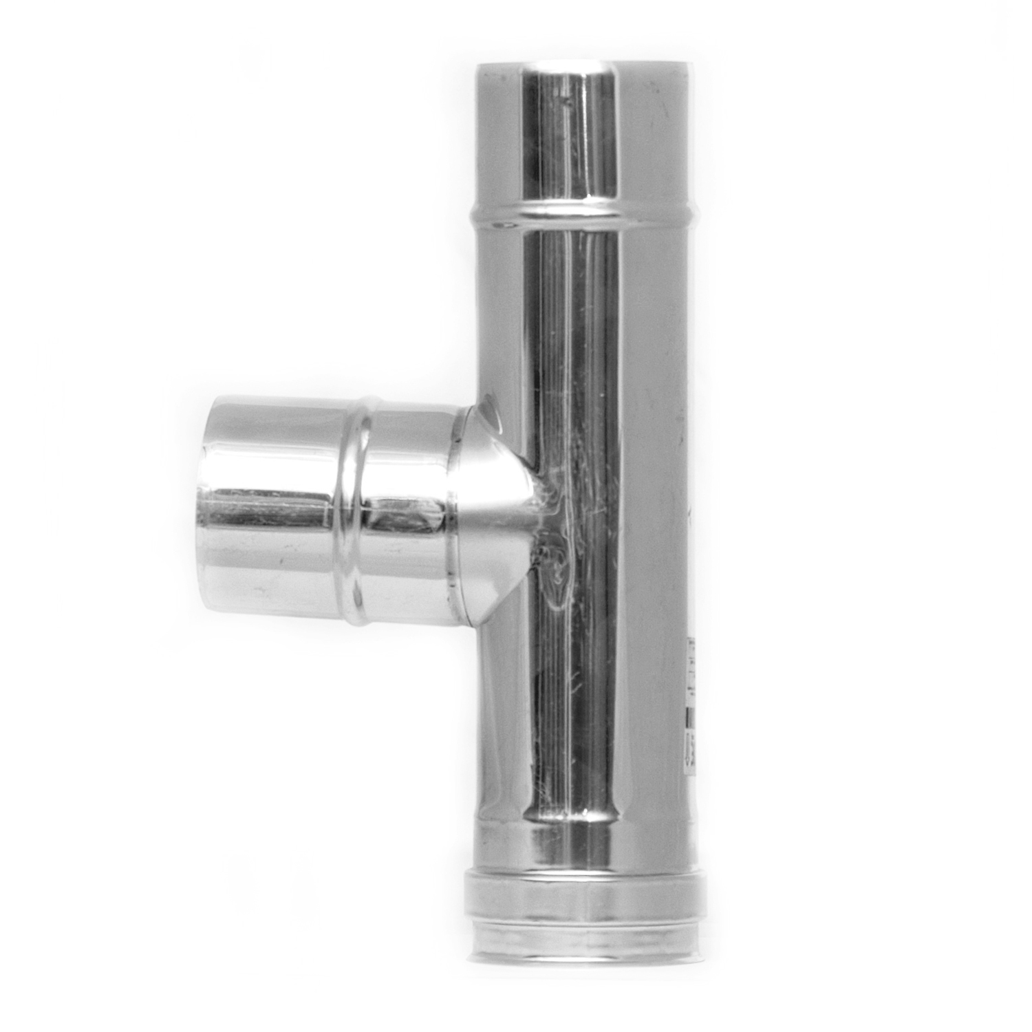Raik Pelletrohr / Ofenrohr 80mm - Kapselknie (T-Stück) INOX silber
