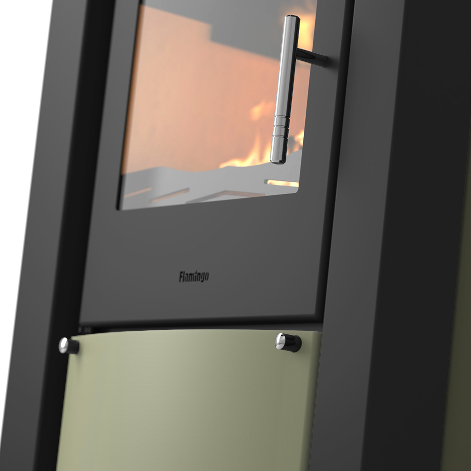 HS Flamingo AMOS Kaminofen Olive HS Flamingo AMOS Kaminofen Olive