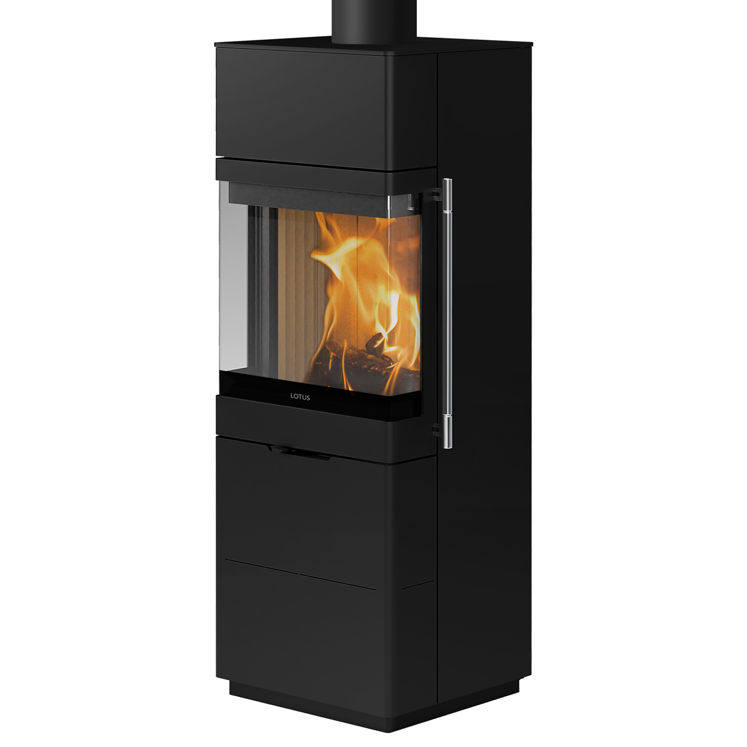 Lotus Allure Kaminofen Stahl Schwarz