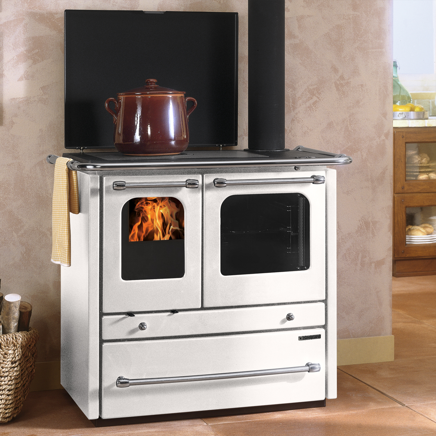 Küchenofen wasserführend La Nordica Termosovrana Weiss Küchenofen wasserführend La Nordica Termosovrana Weiss